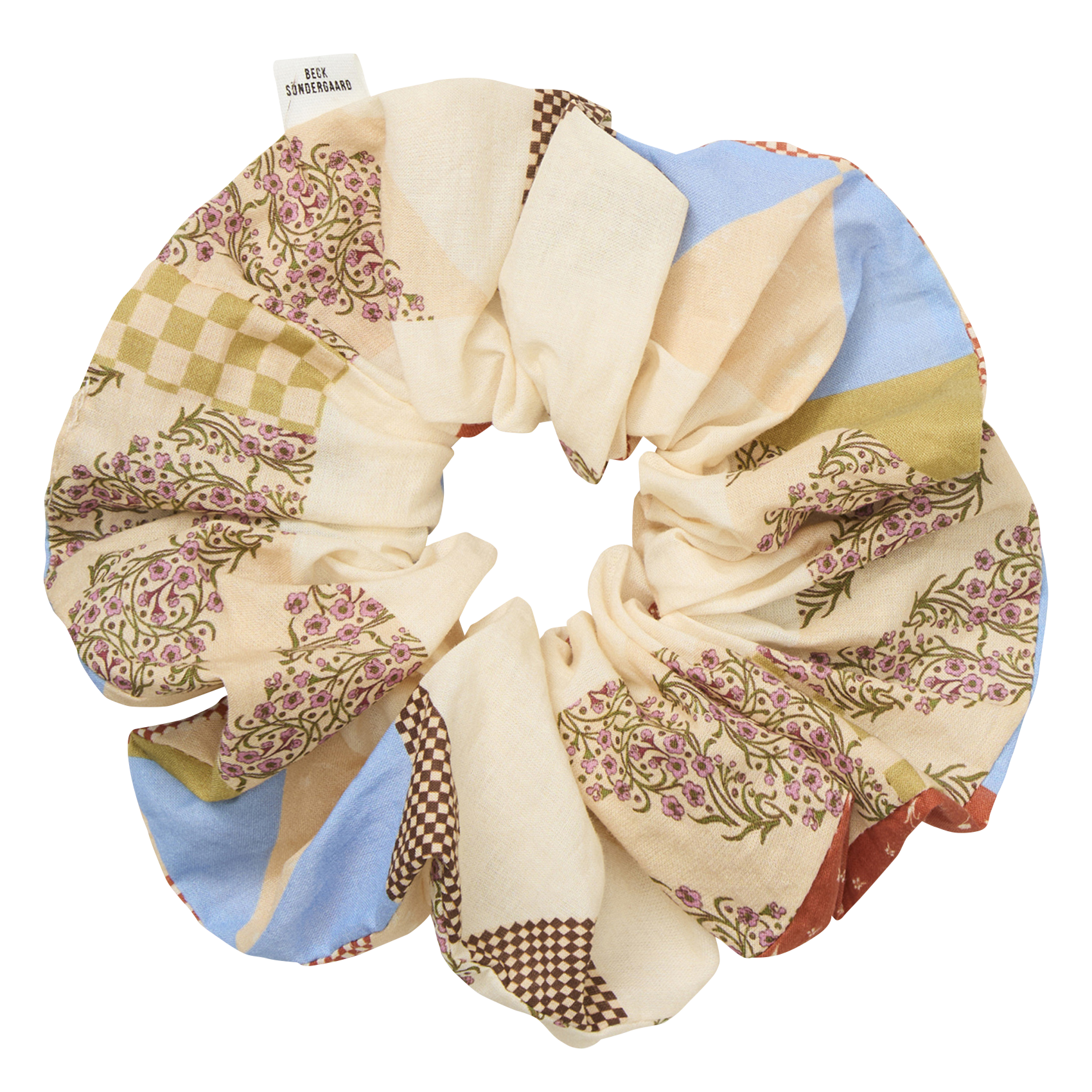 Chouchou imprimé en coton BECKSONDERGAARD Vert