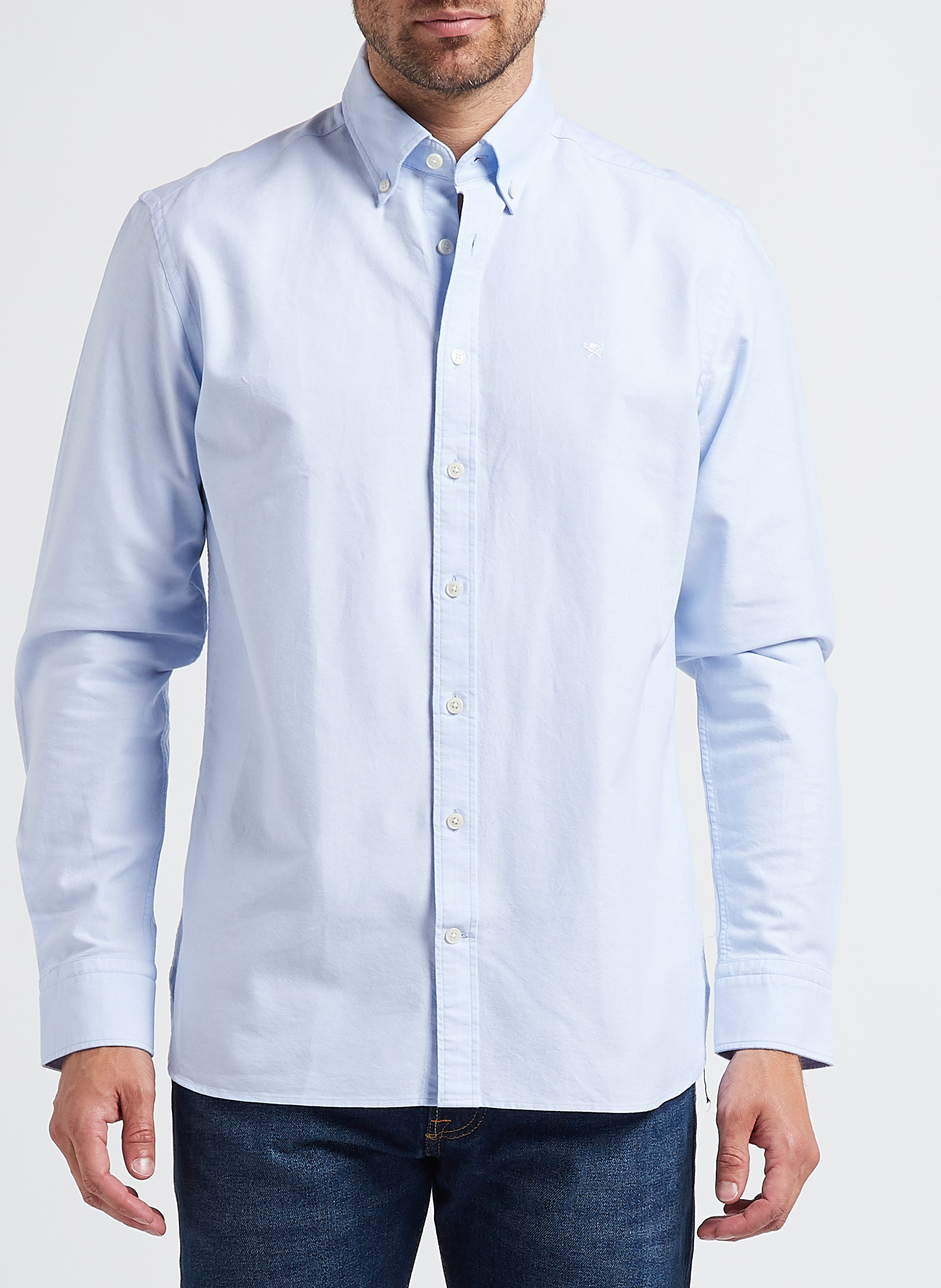 Katoenen blouse met klassieke kraag HACKETT