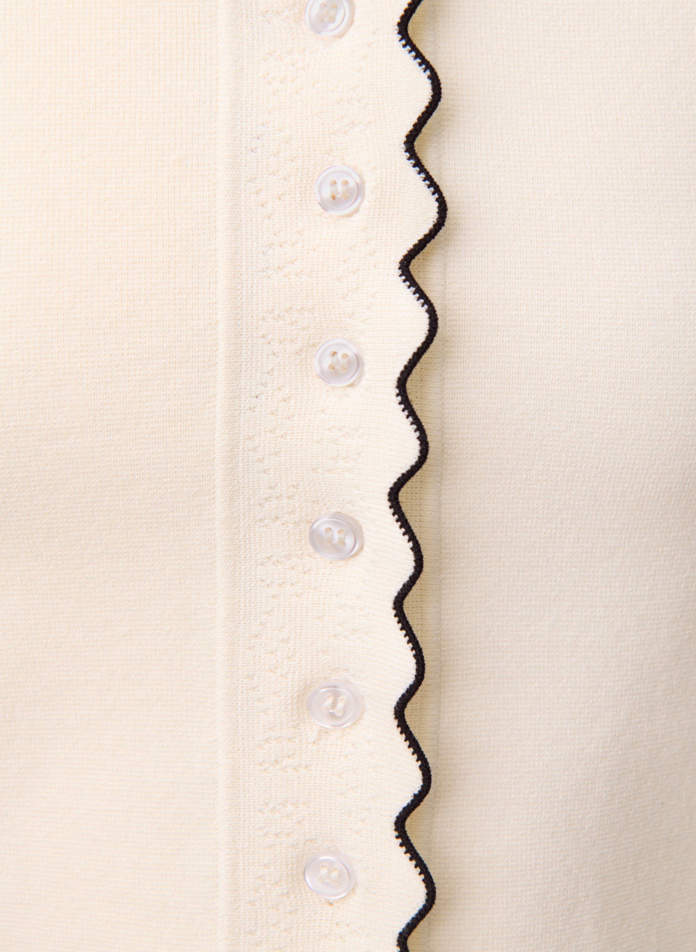 Gilet droit col rond en maille CLAUDIE PIERLOT Beige