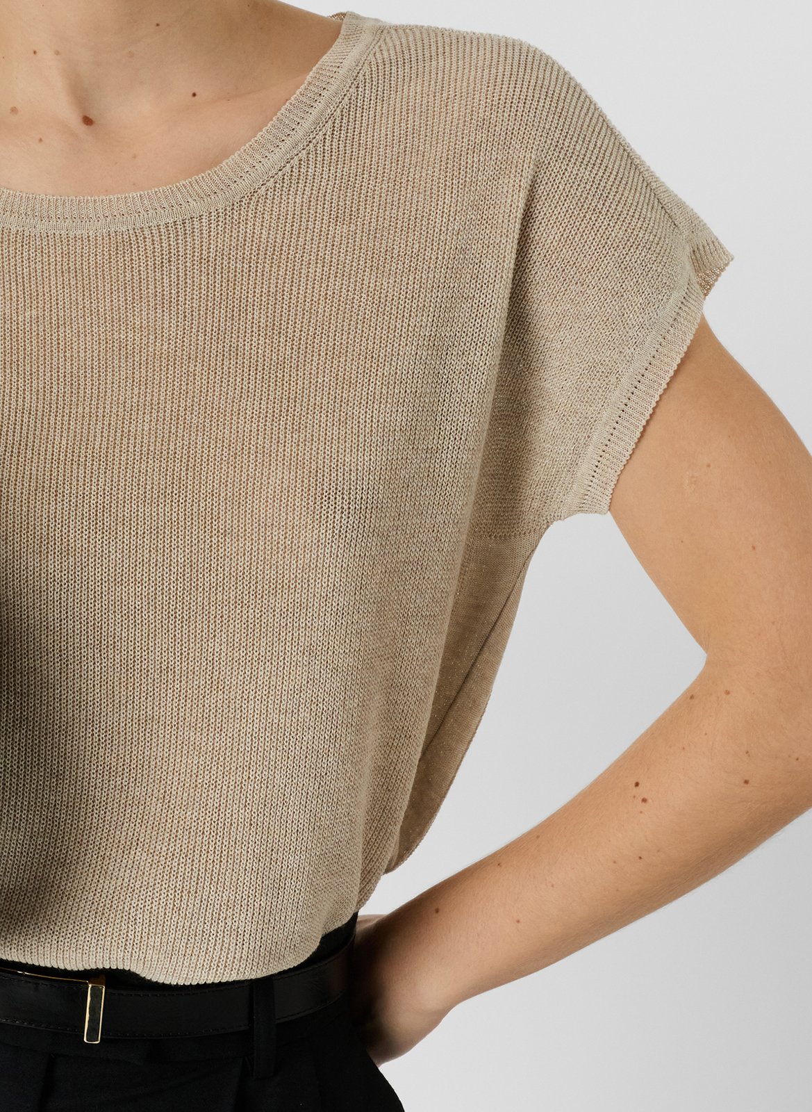 Top droit col rond  GERARD DAREL Beige