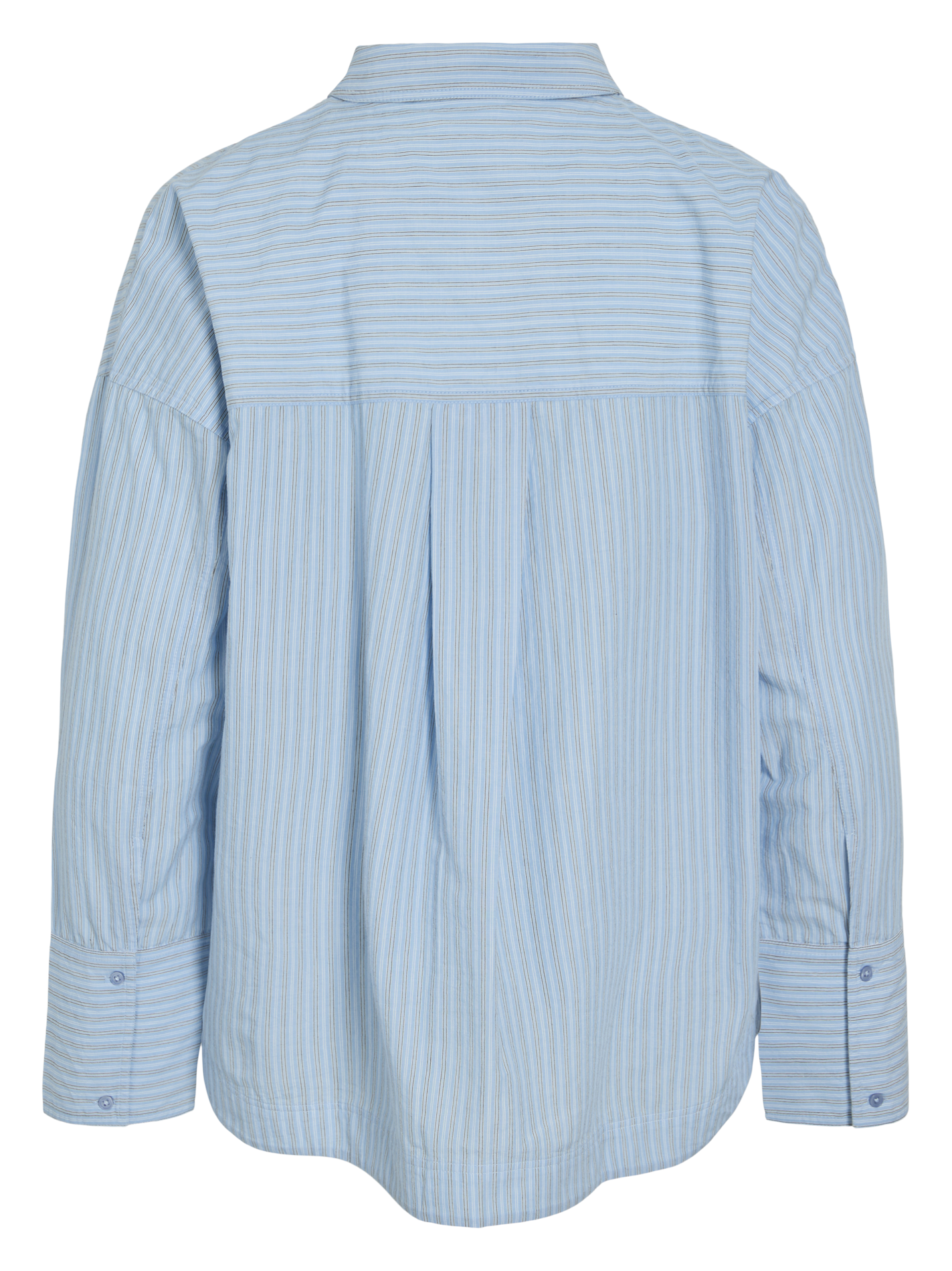 Chemise oversize col classique en coton bio rayé ROUGE EDIT Bleu