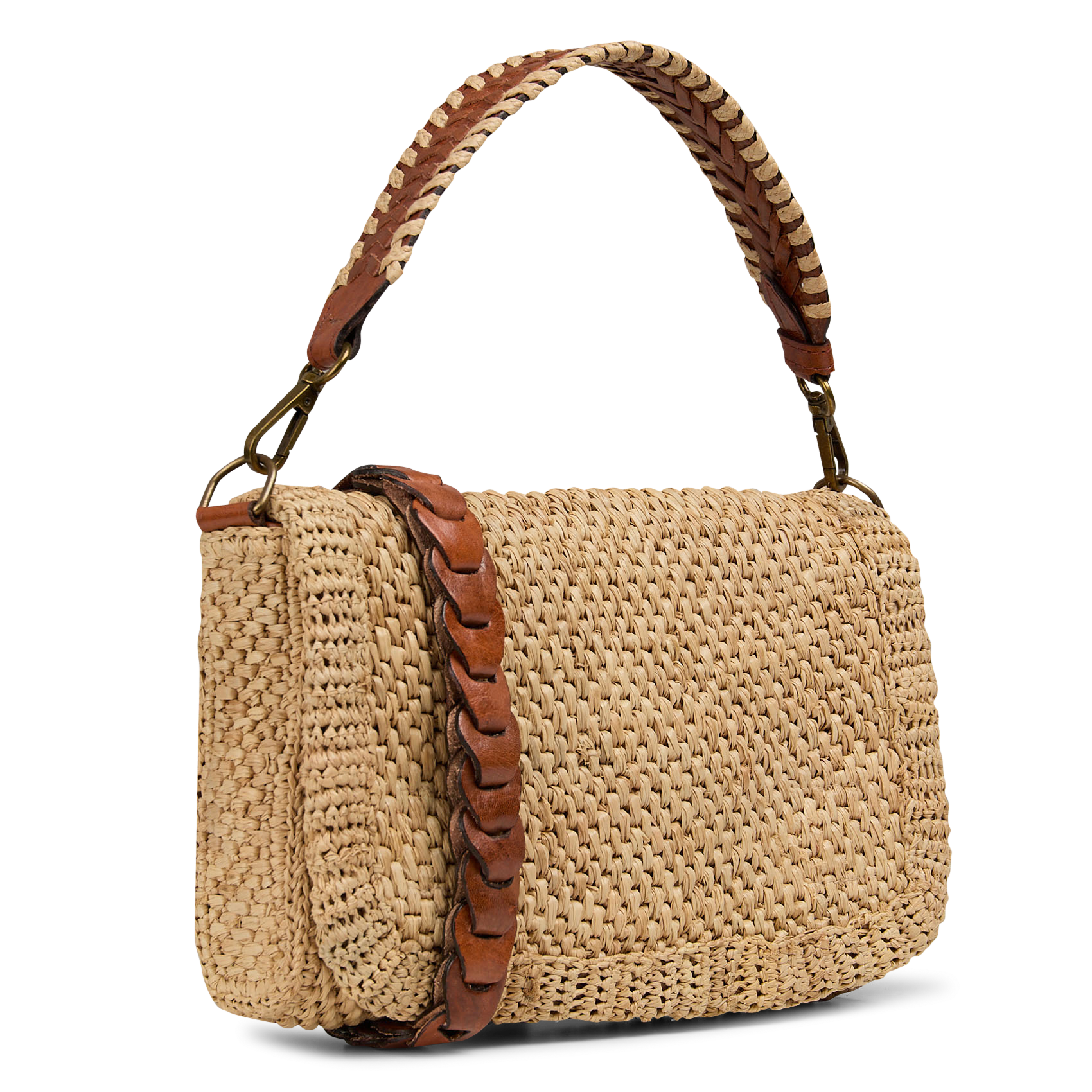 Sac bandoulière en raphia IBELIV Beige