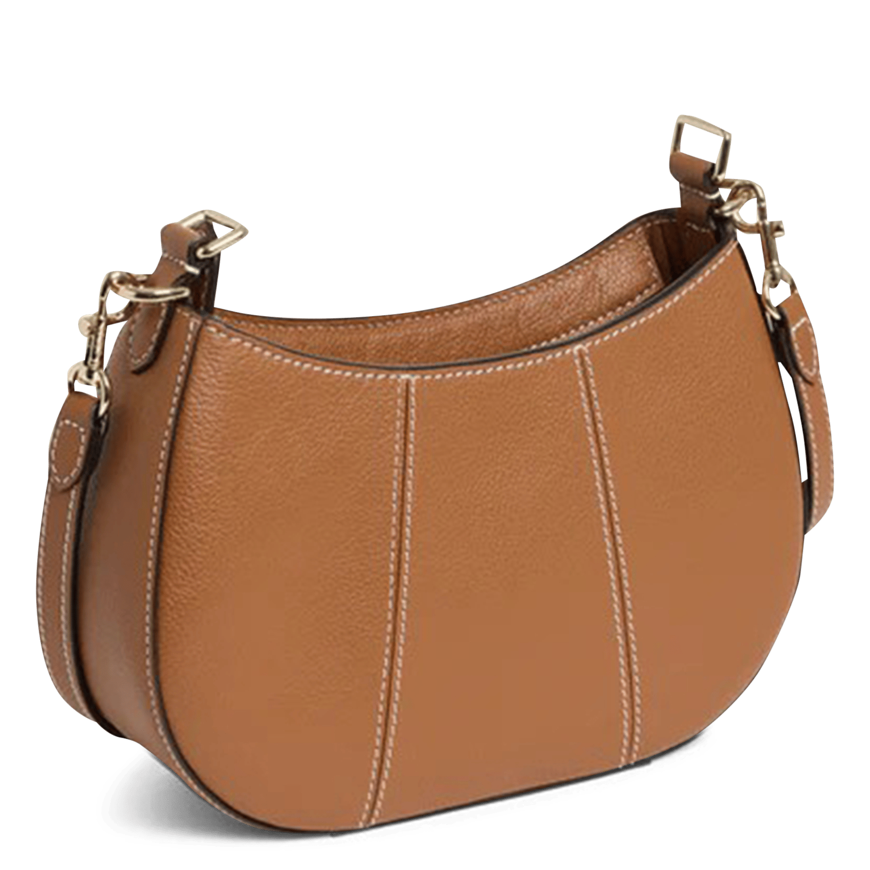 Leather clutch bag LE TANNEUR Brown