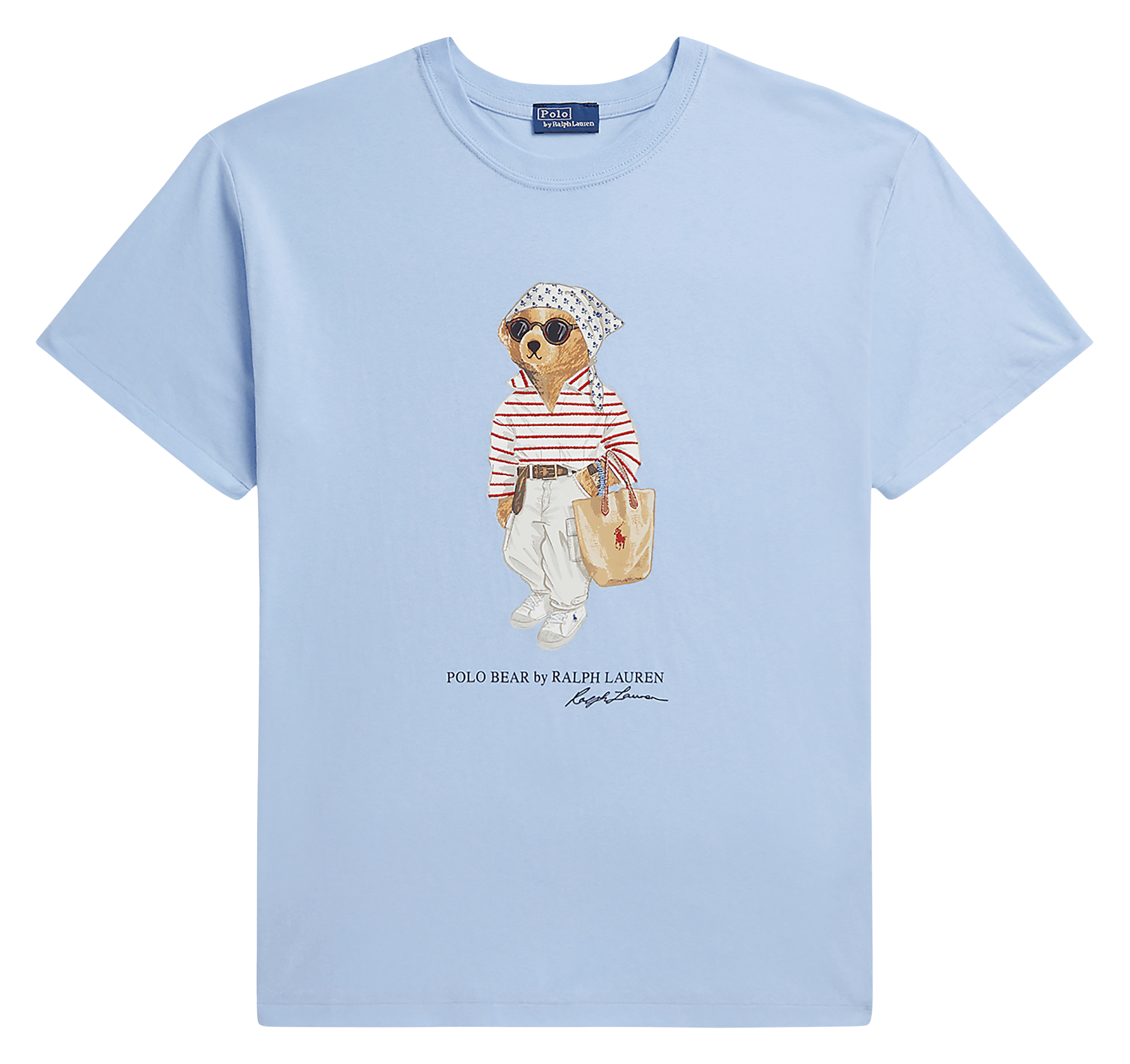 Tee-shirt col rond sérigraphié POLO RALPH LAUREN Bleu