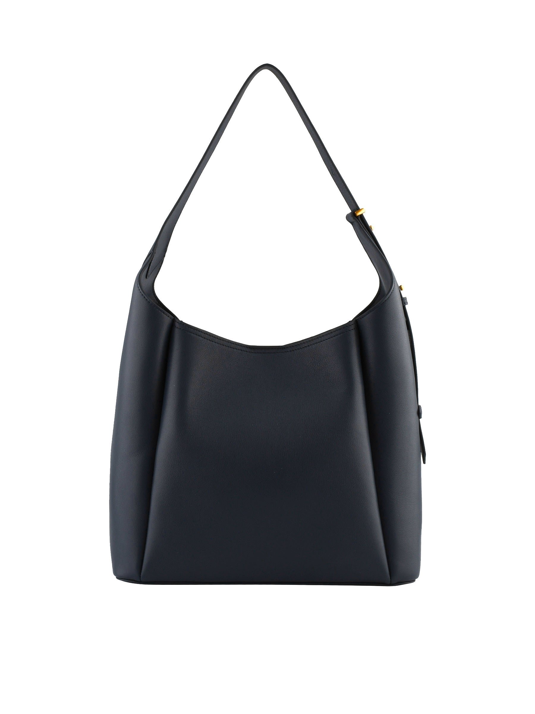 Sac porté épaule en cuir de vachette POURCHET Bleu