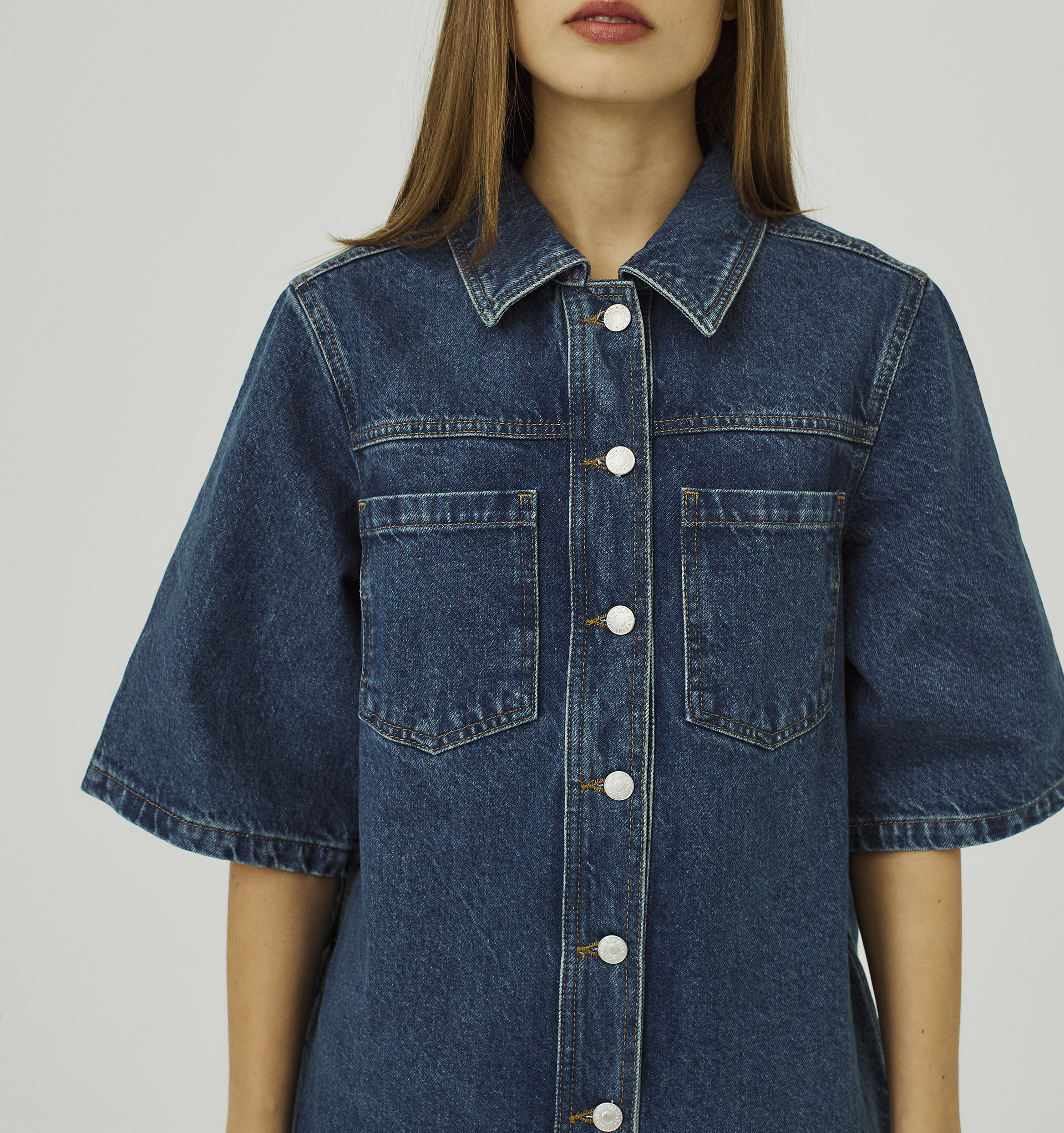 Denim dress NORR Blue