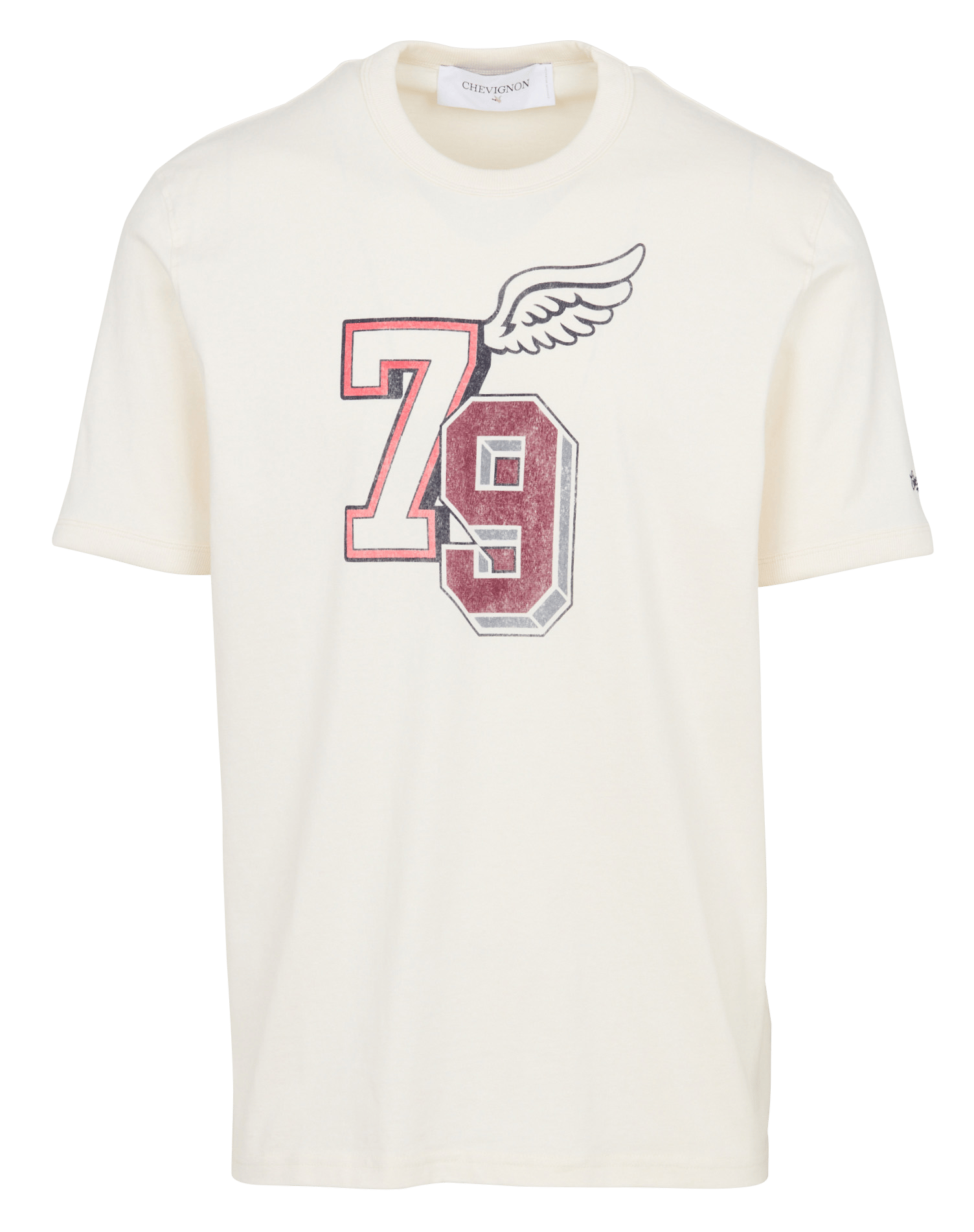 Oversized round-neck cotton T-shirt CHEVIGNON White