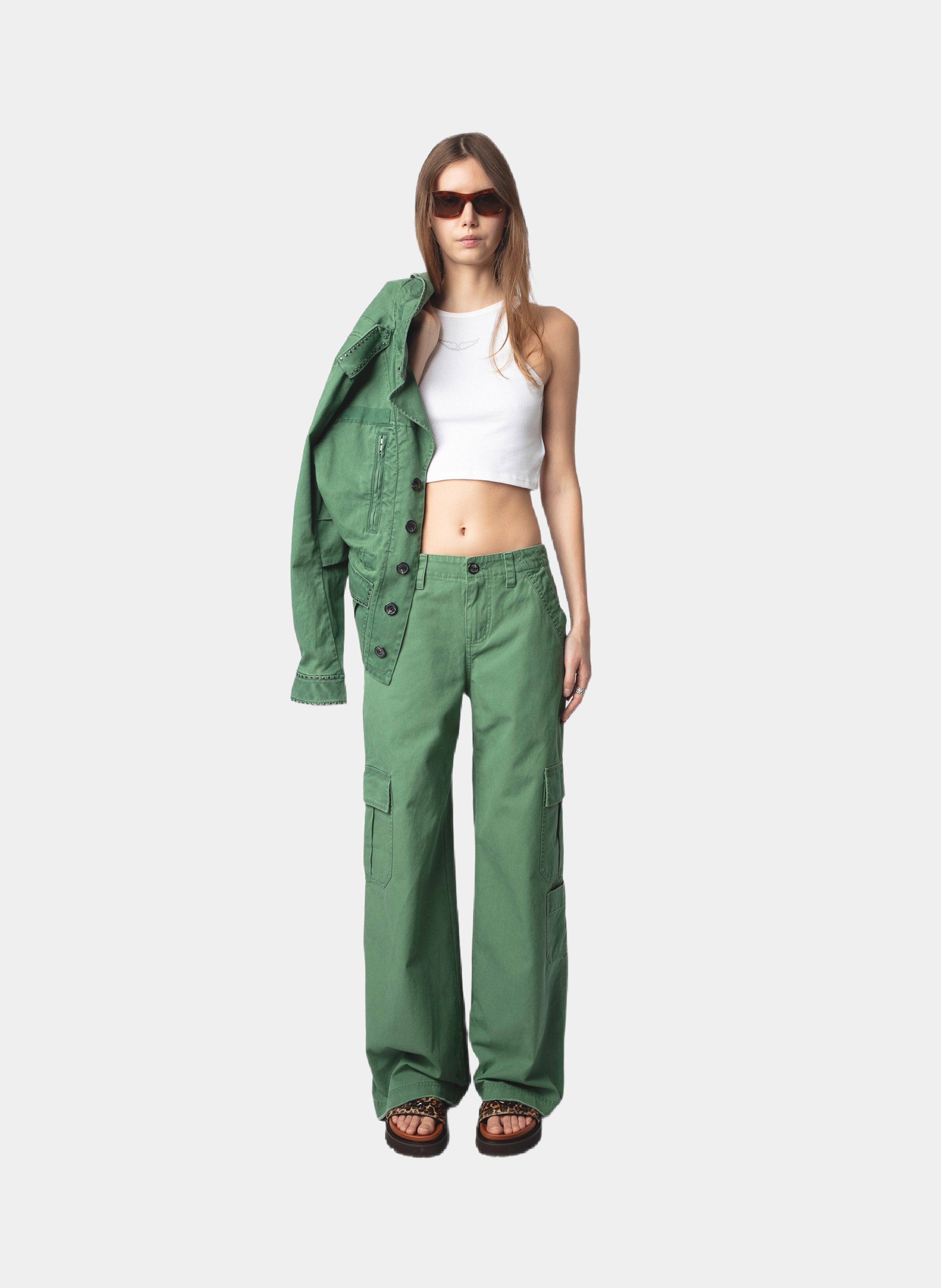 Pantalon cargo en coton  ZADIG&VOLTAIRE Vert
