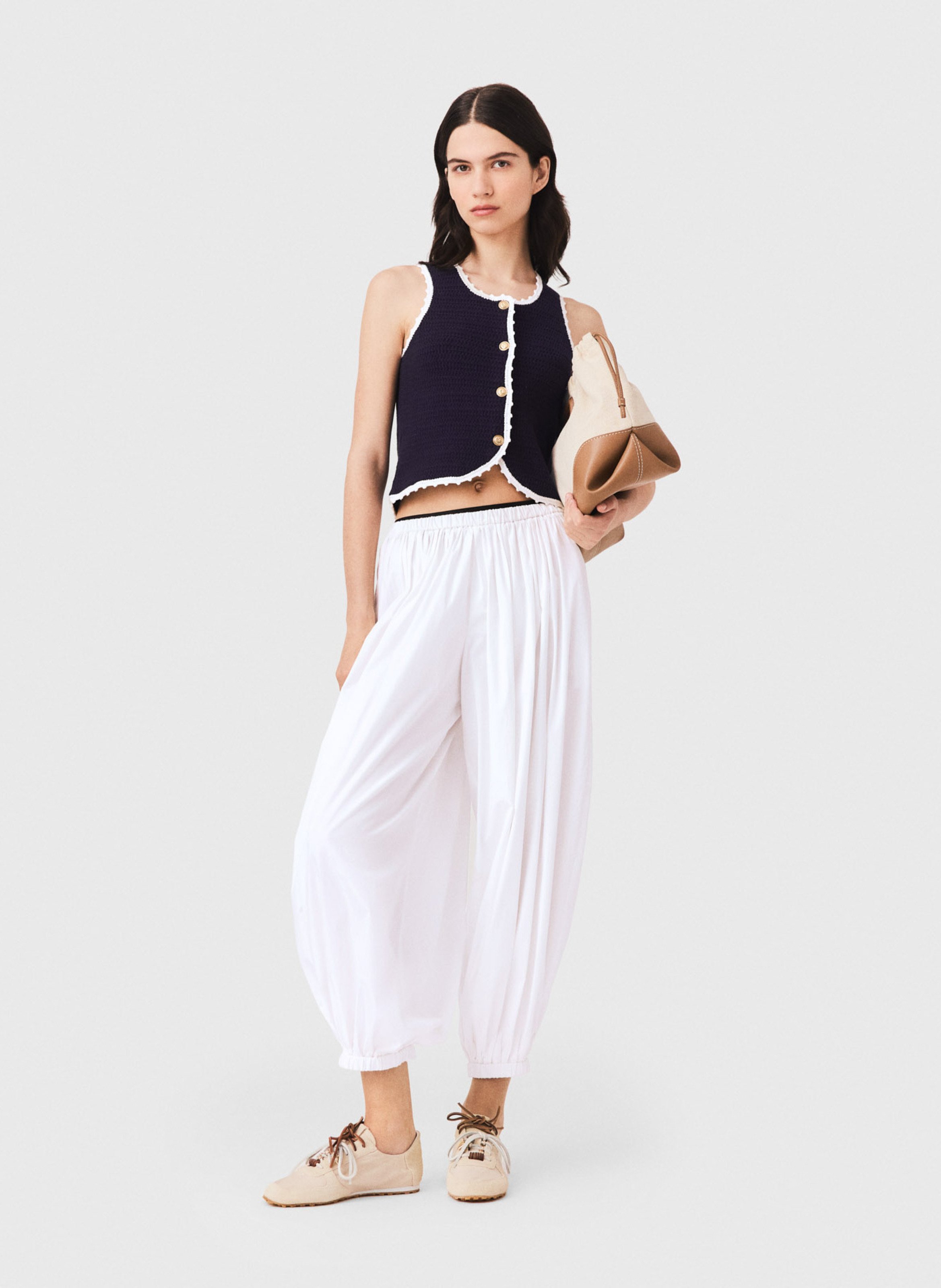 Top ajustée en maille  MAJE Bleu