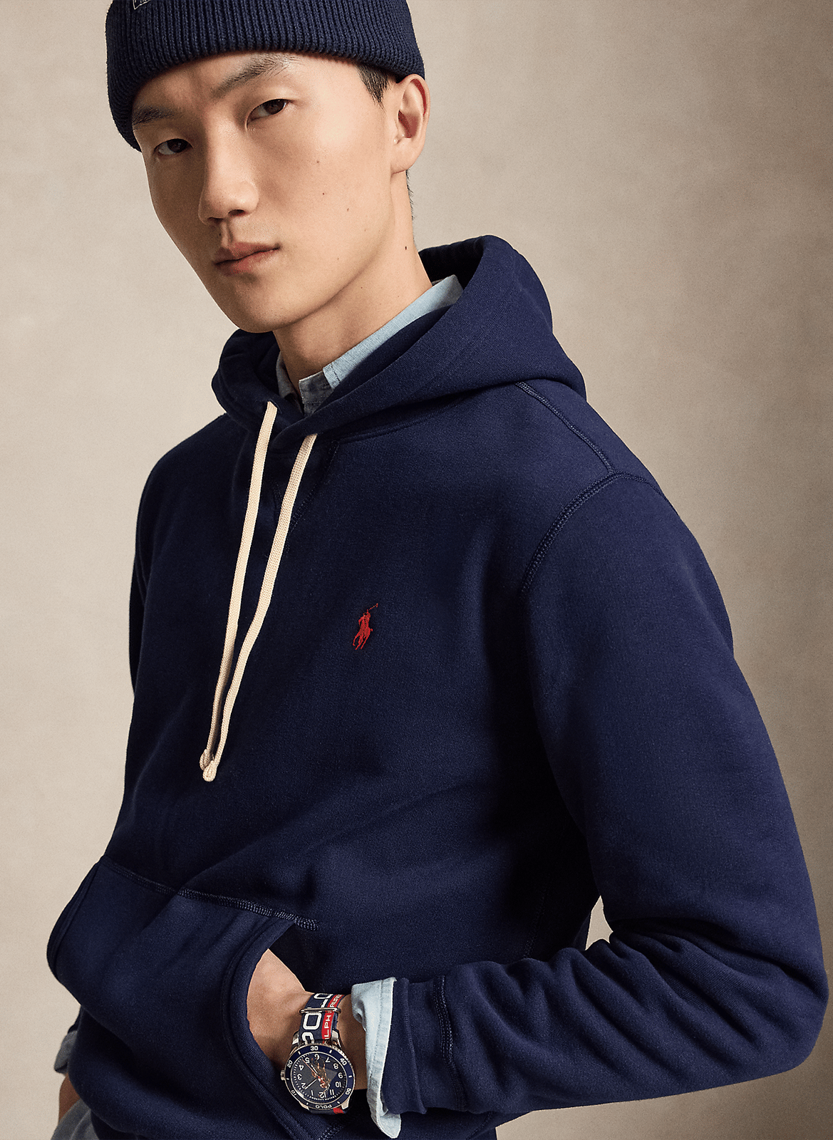 Kapuzensweatshirt aus Baumwoll-Mix, Regular Fit POLO RALPH LAUREN Blau