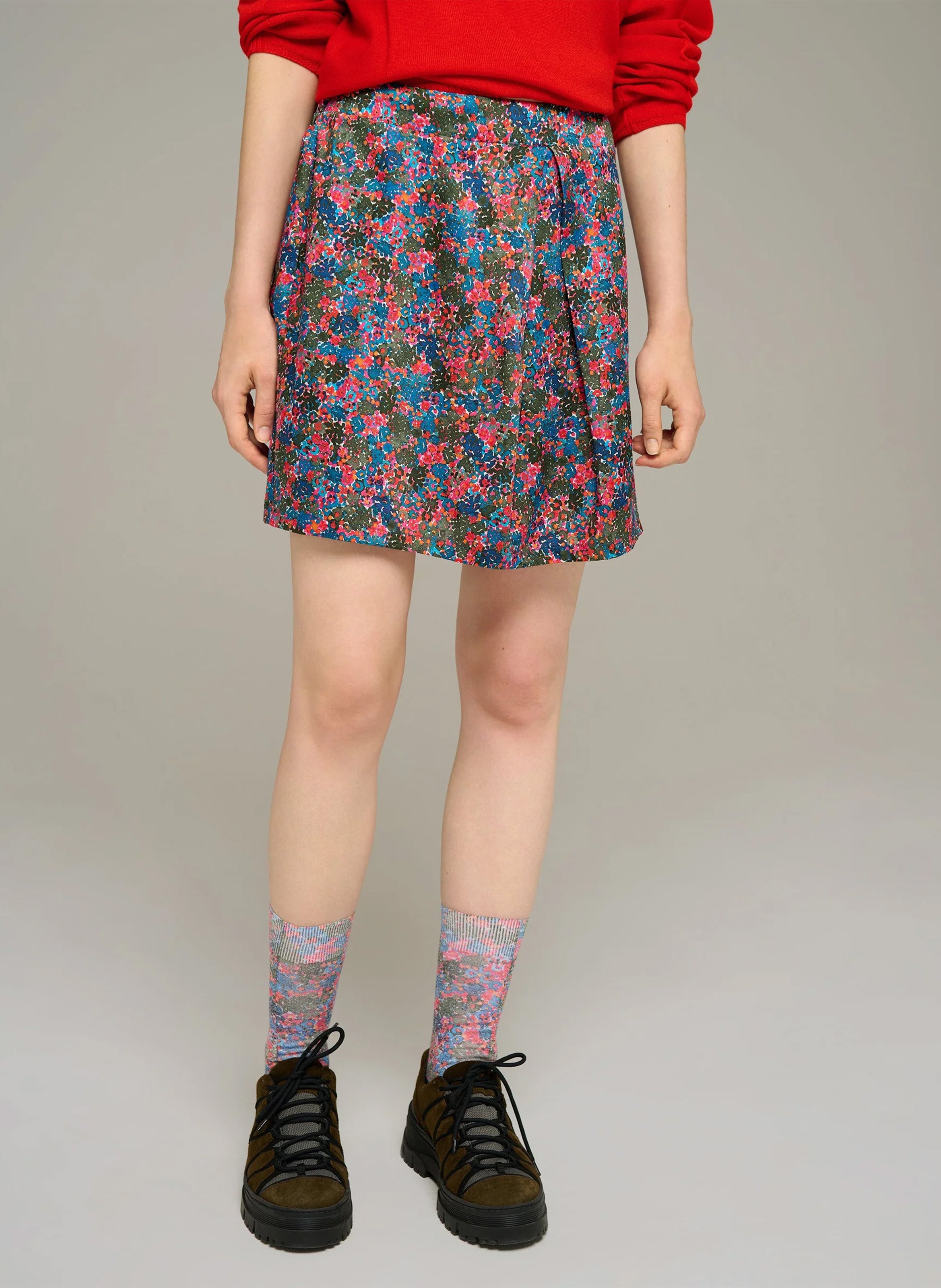 Korte, gerende rok COTELAC ACOTE Blauw