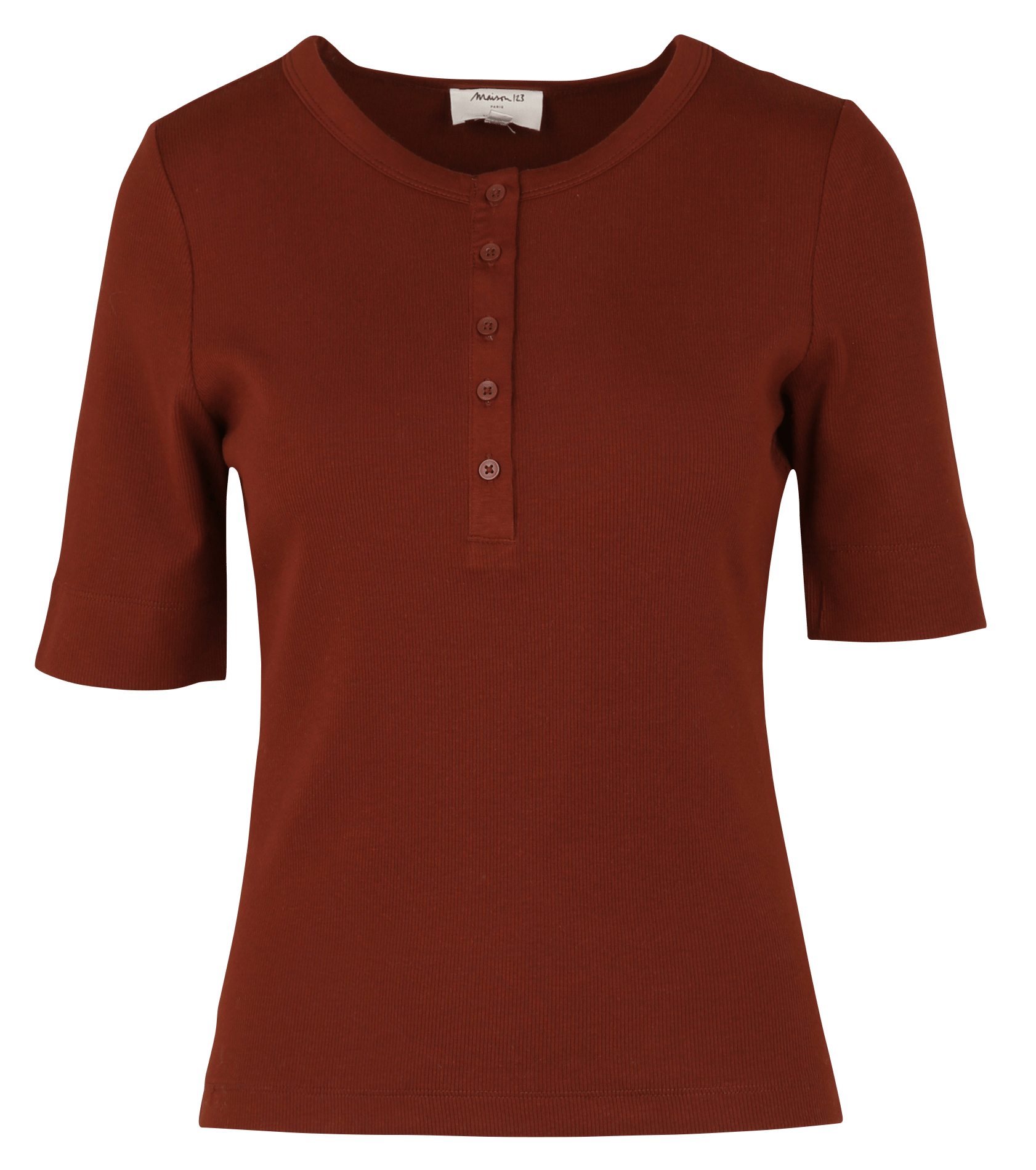 Straight-cut round-neck T-shirt MAISON 123 Red