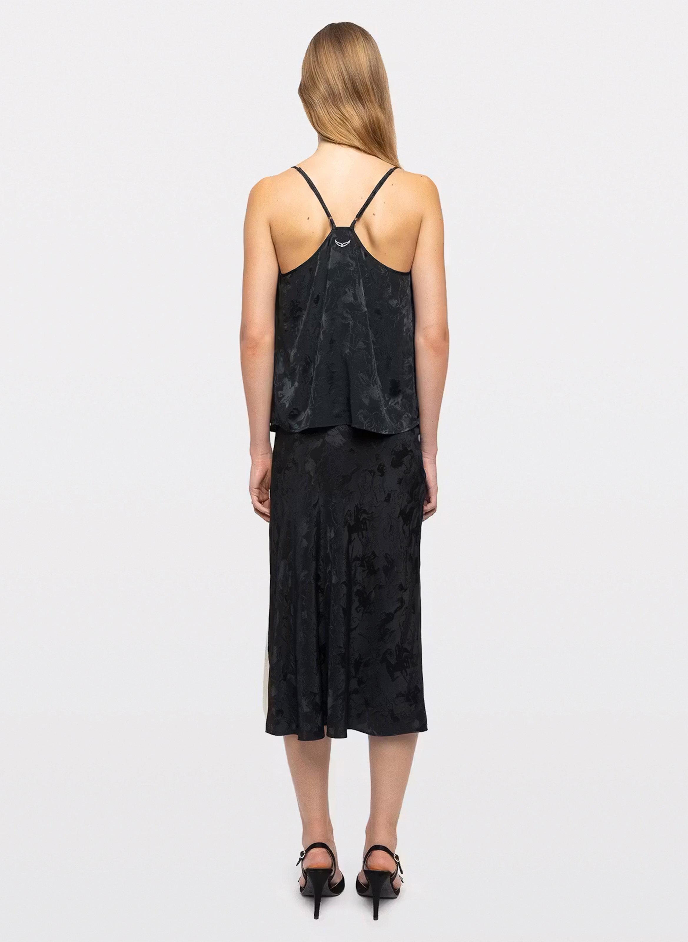 Printed silk long skirt ZADIG&VOLTAIRE Green