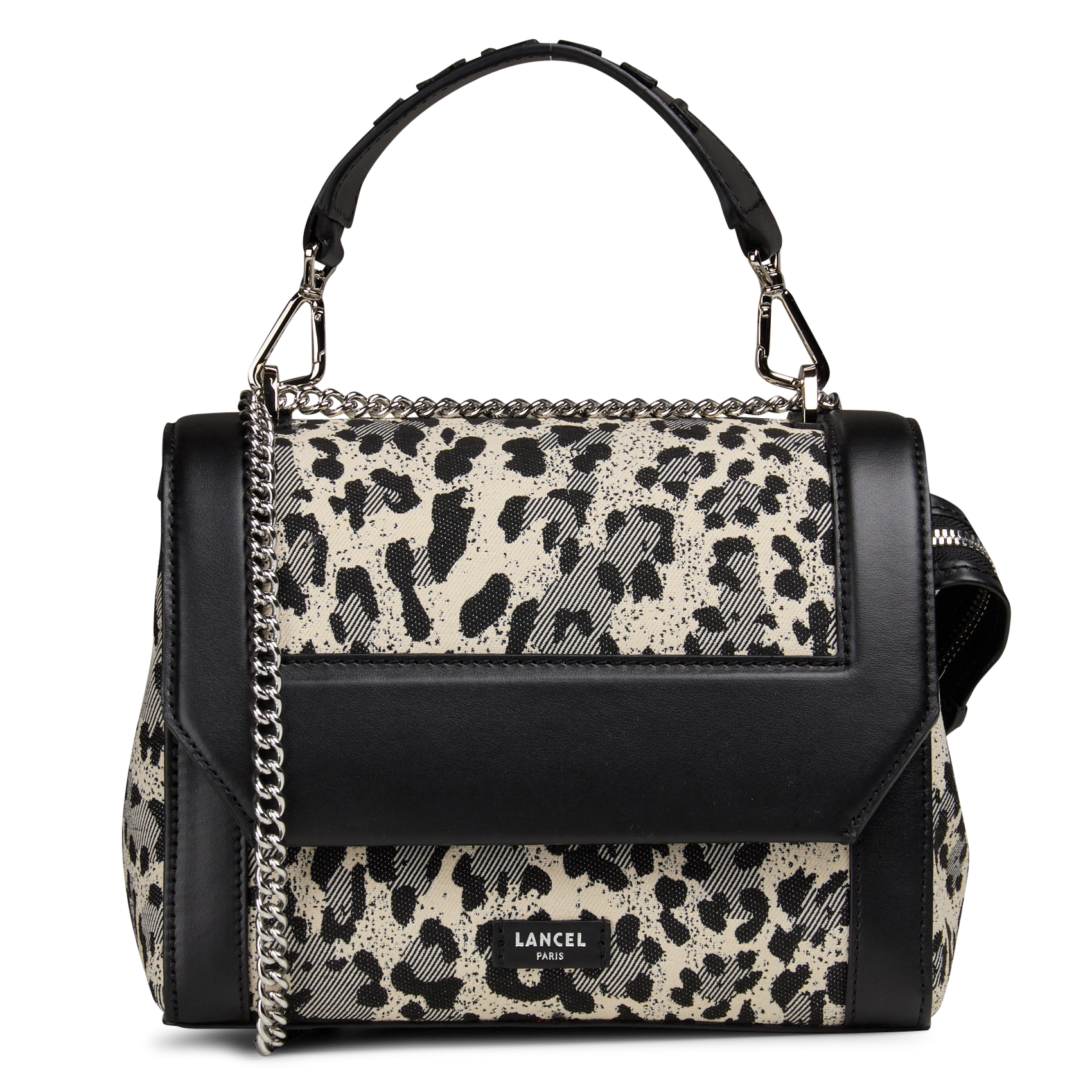 Leather shoulder bag LANCEL Black