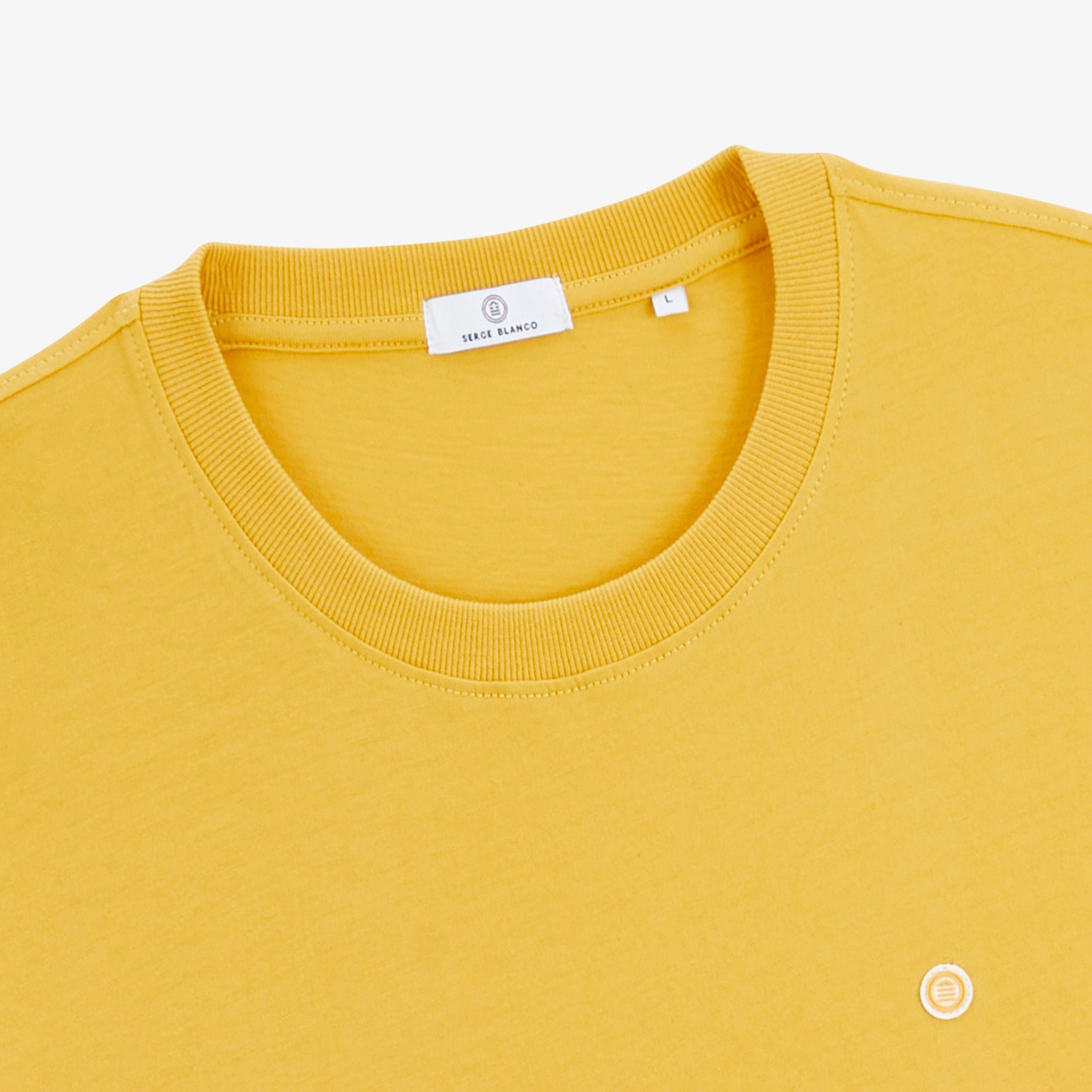 Short-sleeve T-shirt Theo in mustard yellow SERGE BLANCO Yellow