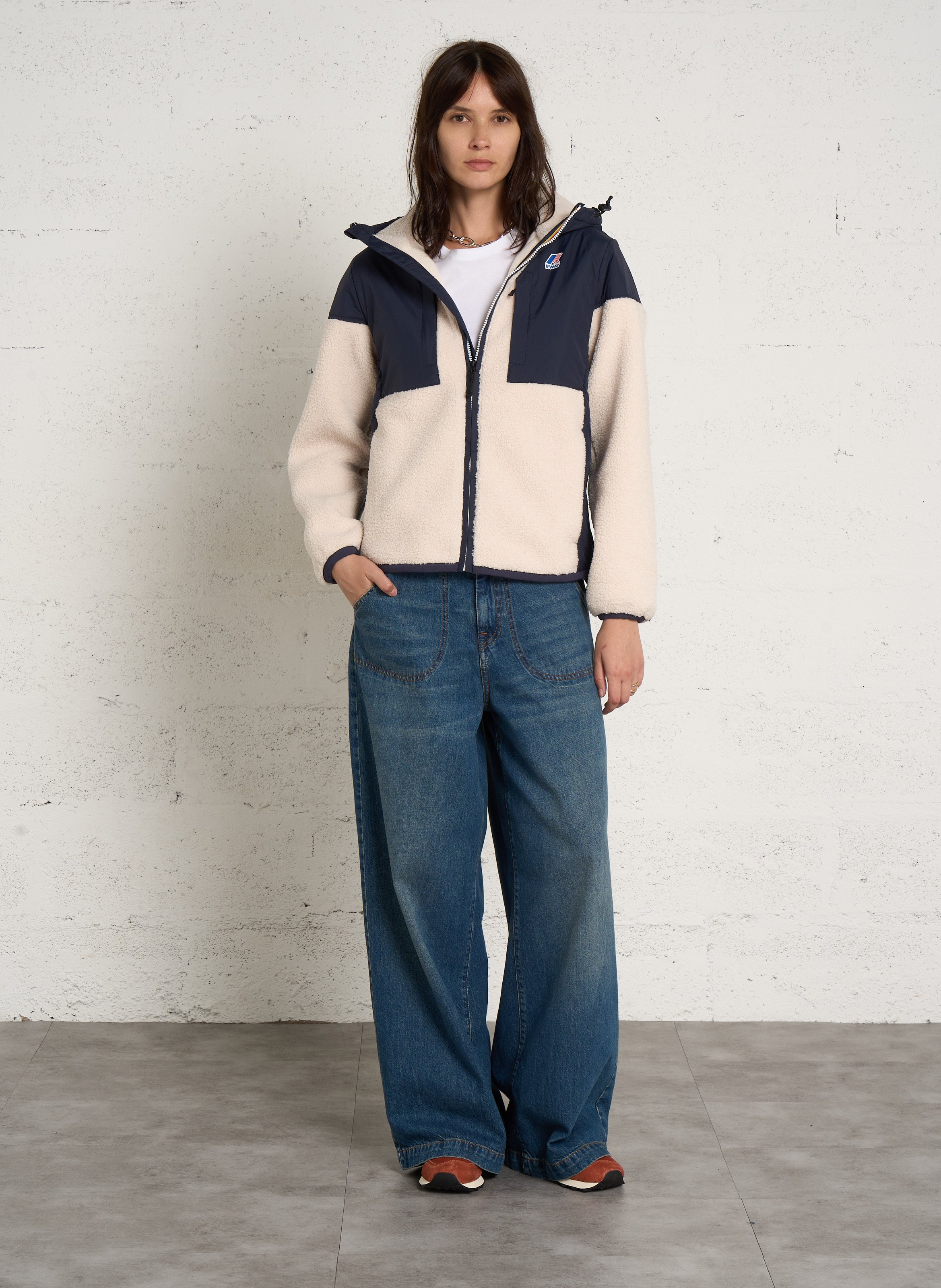 Fleecepullover mit Stehkragen K-WAY Blau