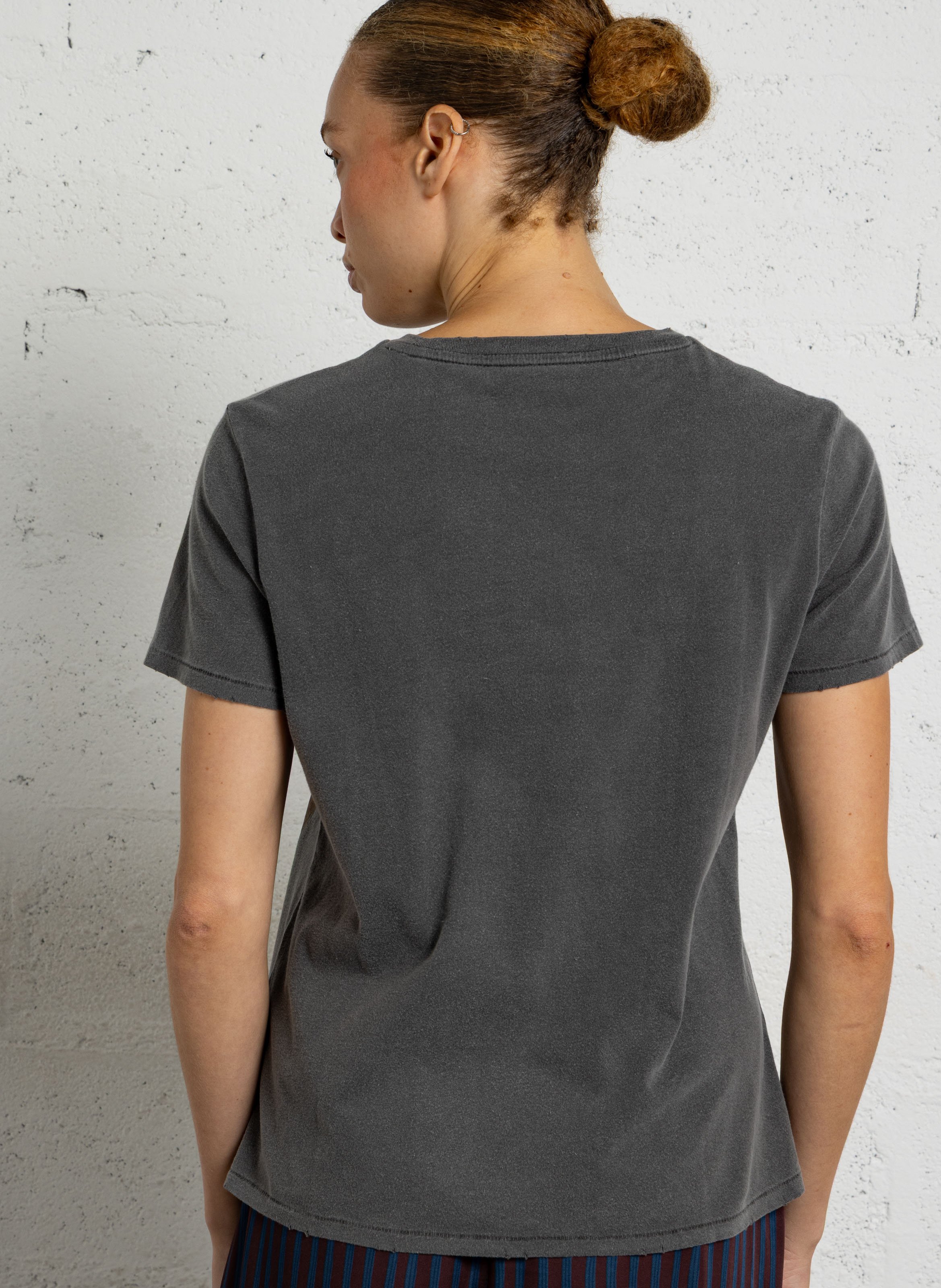 Maglietta diritta con dettagli a patch in cotone NEWTONE Grigio