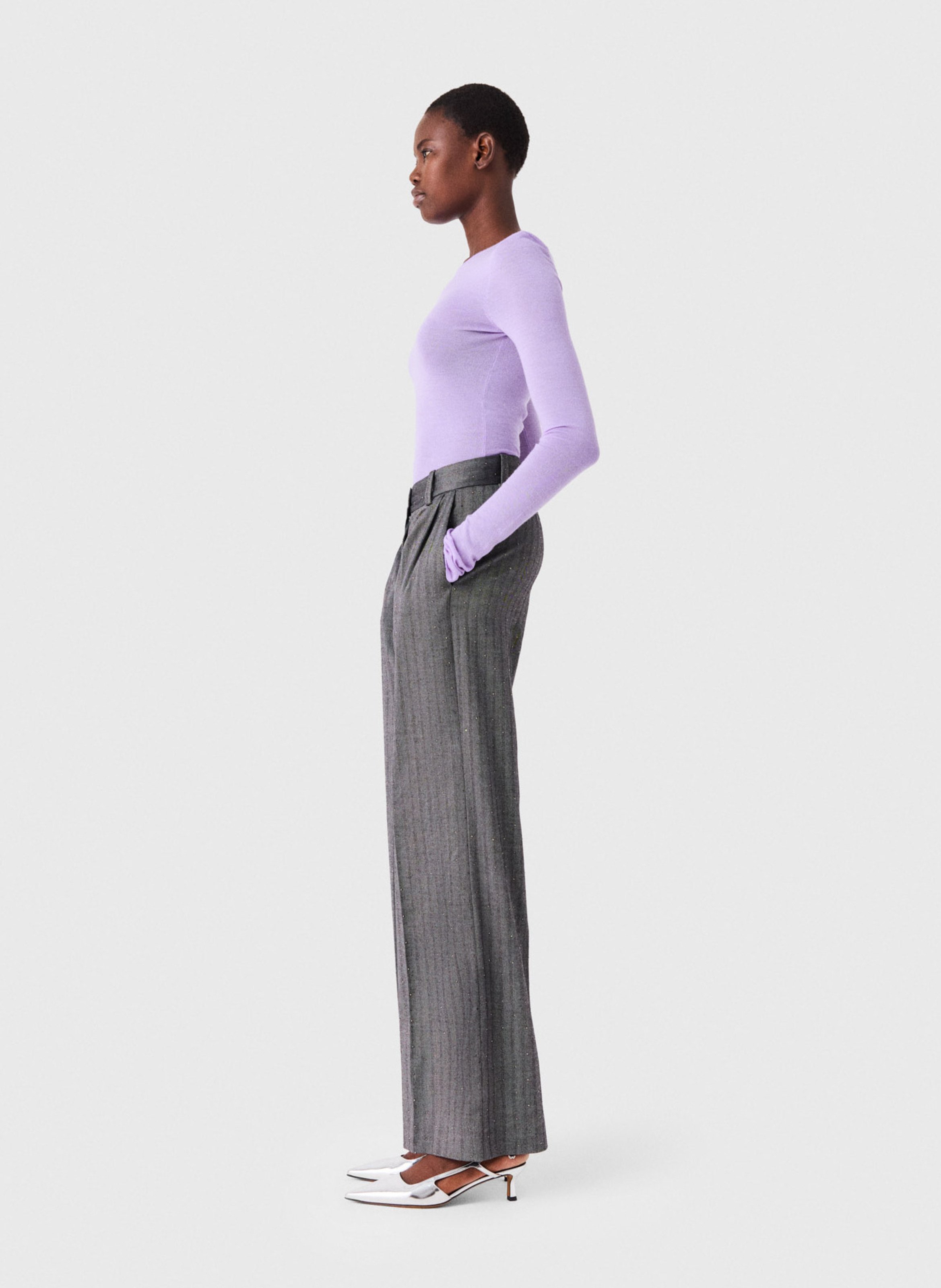 Pull en maille fine MAJE Violet