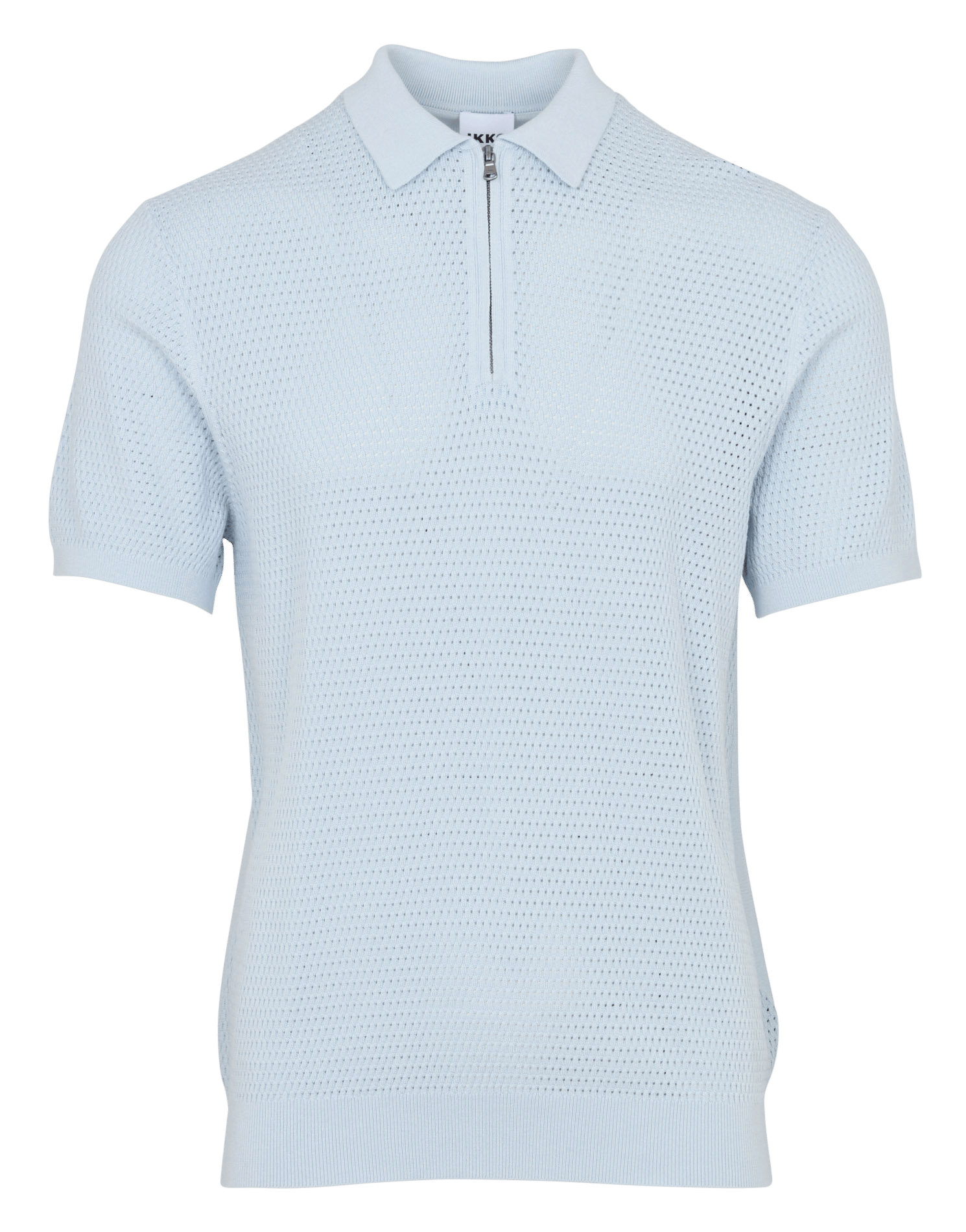 Polo manches courtes en maille de coton mélangé IKKS Bleu