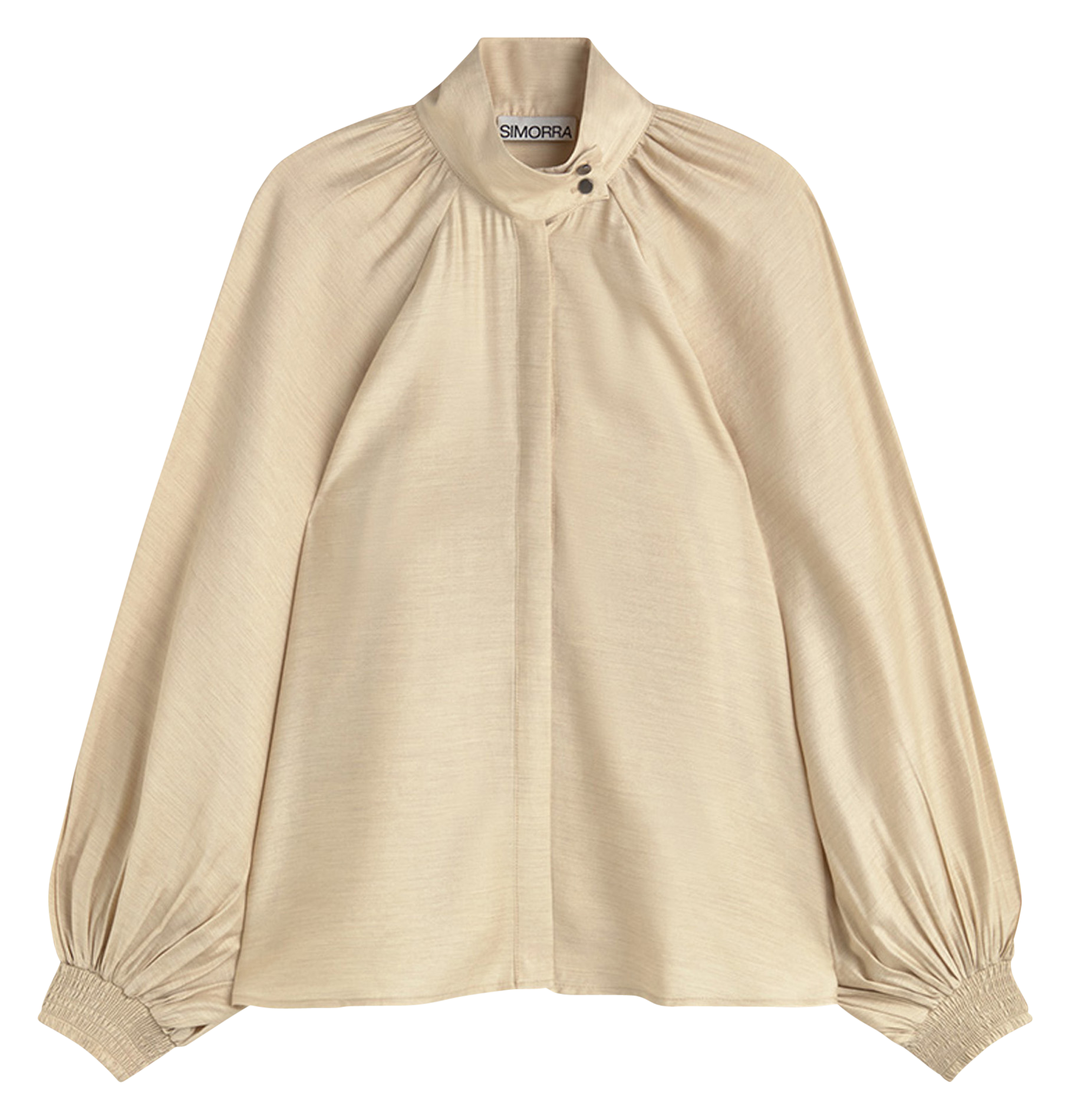 Oversized high-neck shirt SIMORRA Beige