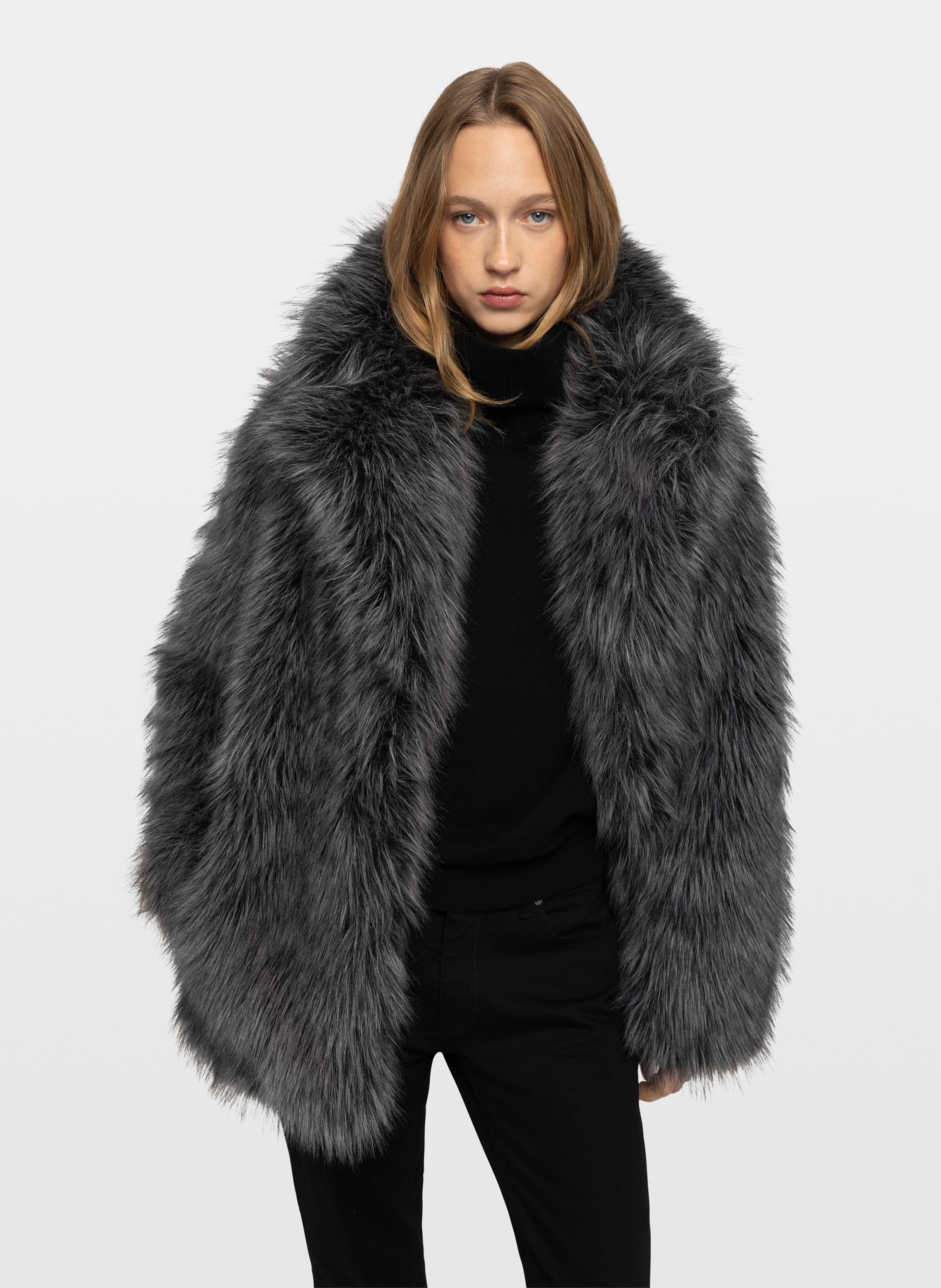 Ruimvallende jas met bonteffect ZADIG&VOLTAIRE Grijs