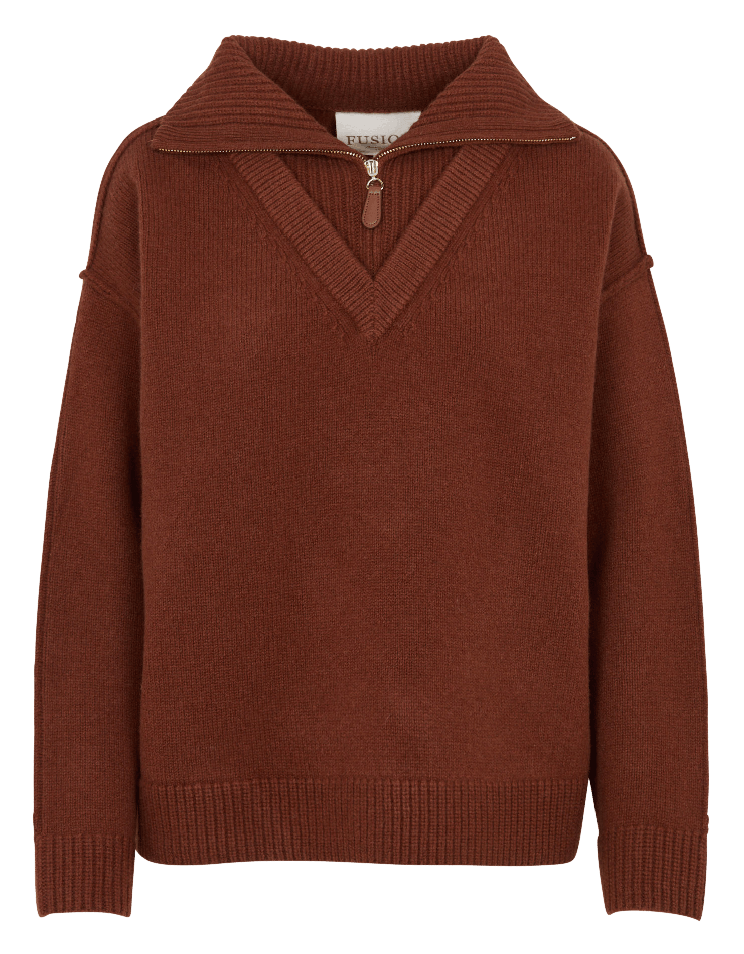 High-neck wool jacket MAISON 123 Beige
