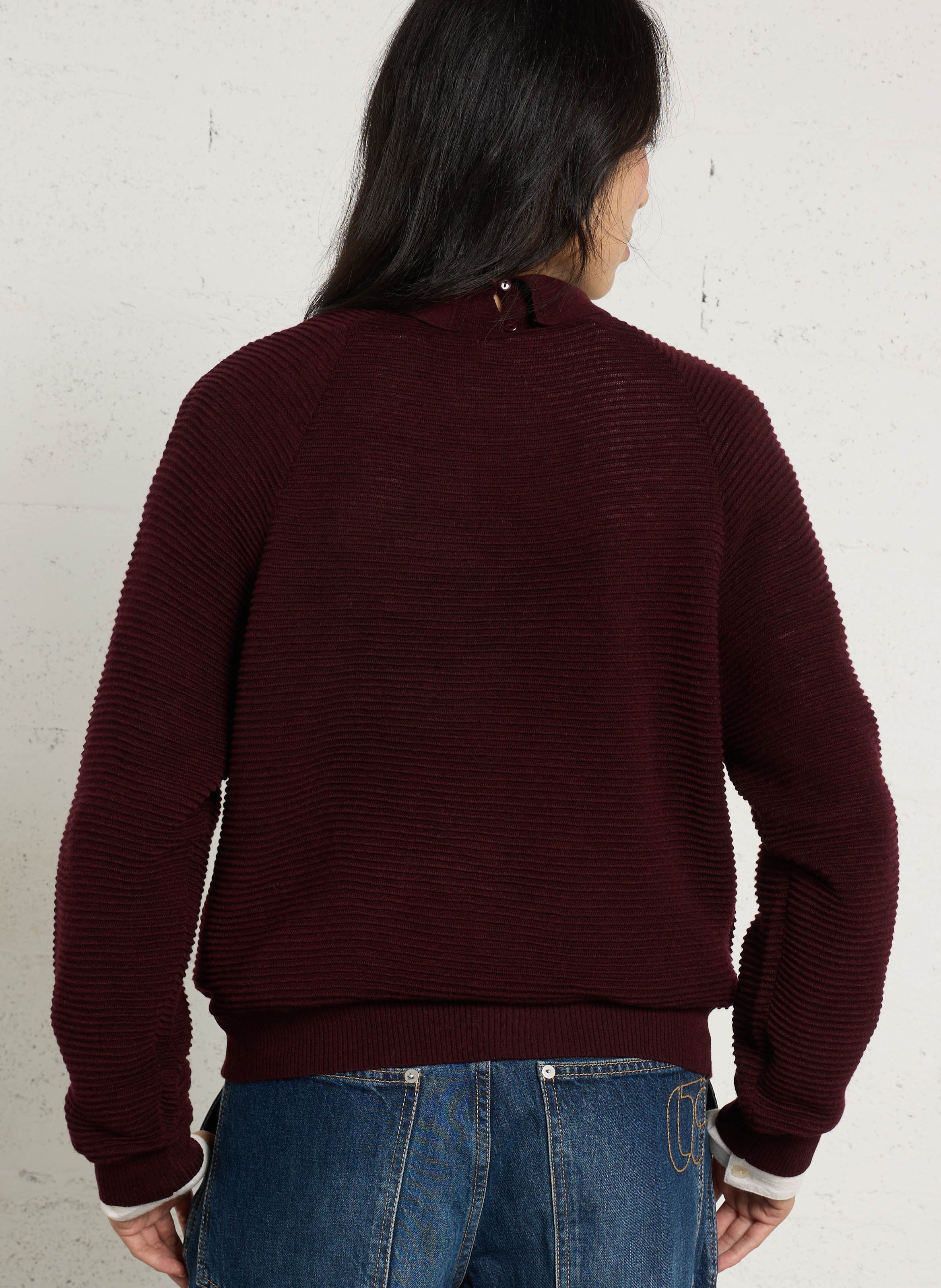 Pull ample texturé  MAISON 123 Rouge