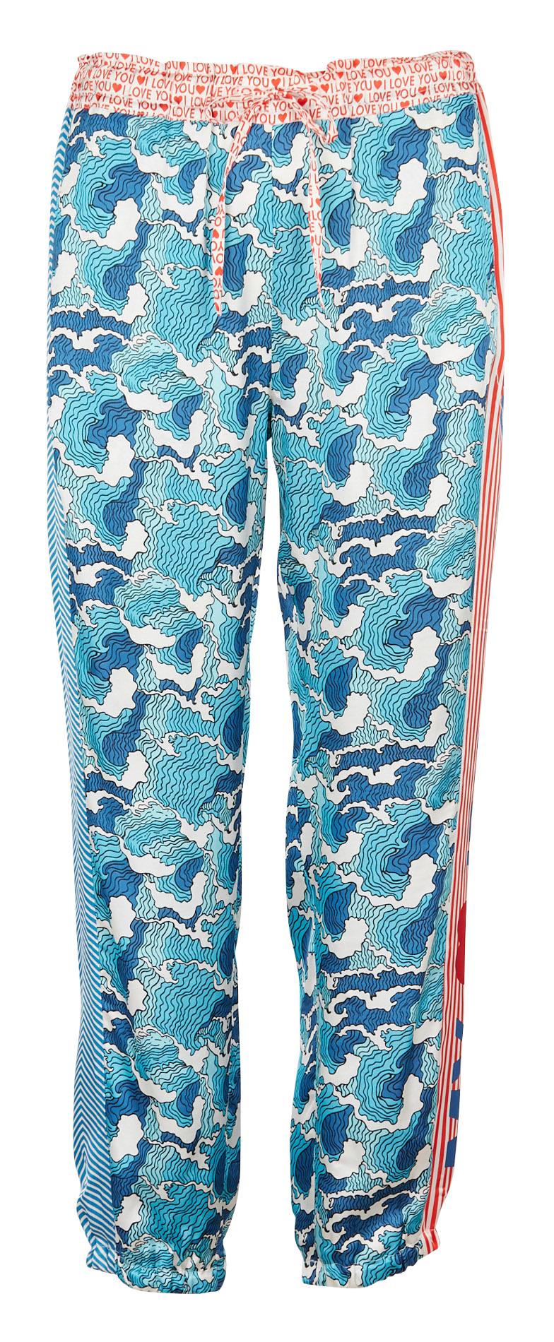 Pantalon large imprimé SACK S Bleu