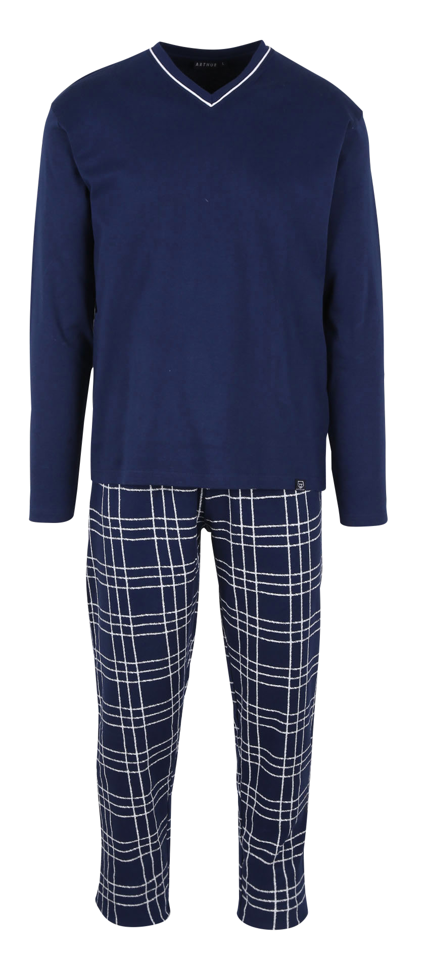 Printed cotton-blend pajamas ARTHUR Blue