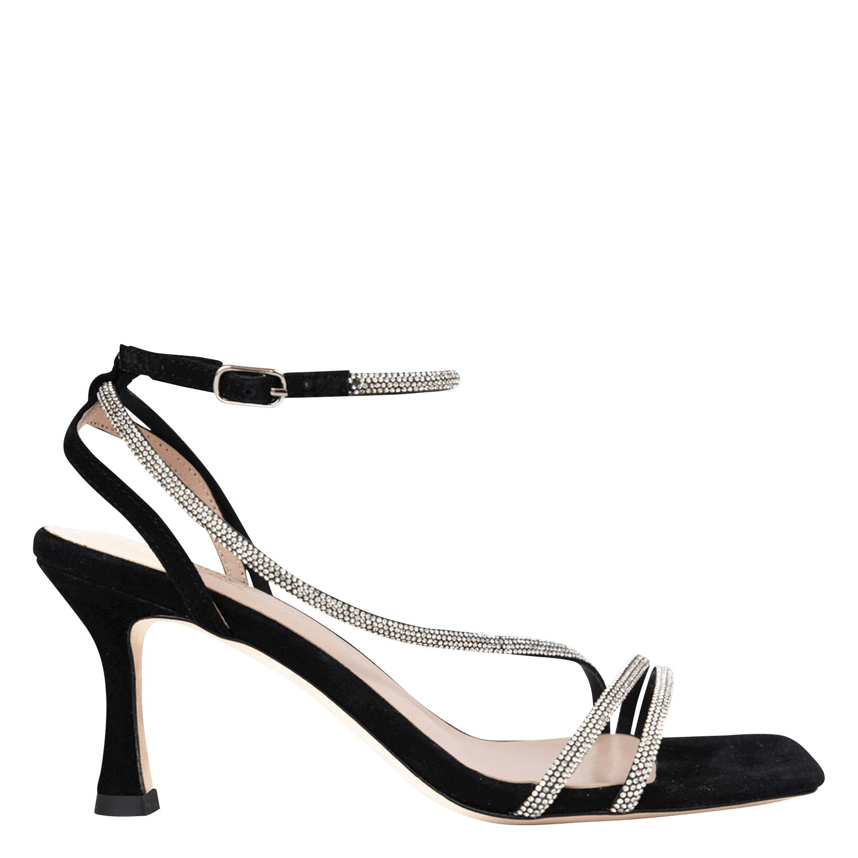Heeled leather sandals MI/MAI Black