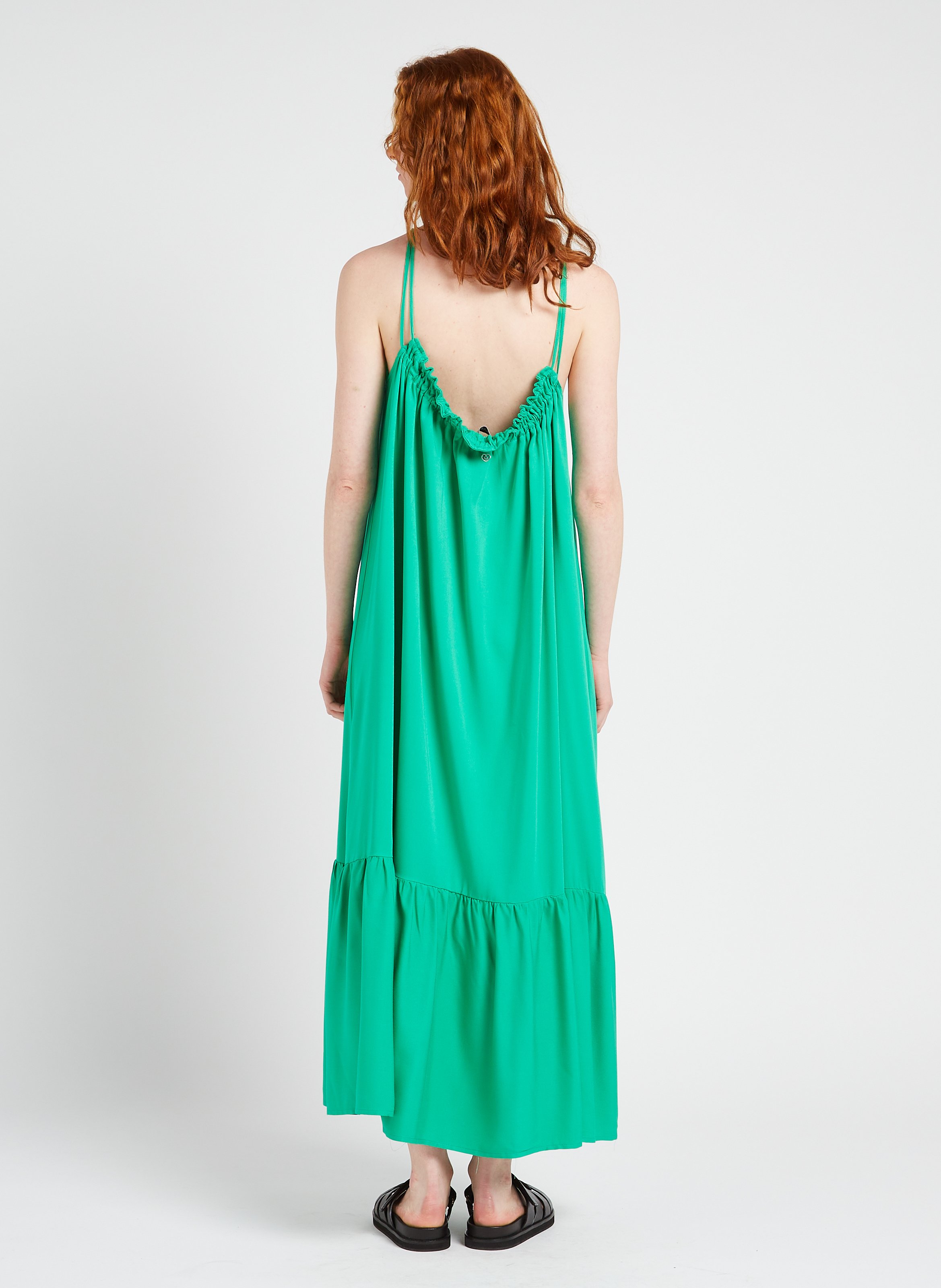 Robe longue droite PLEASE Vert