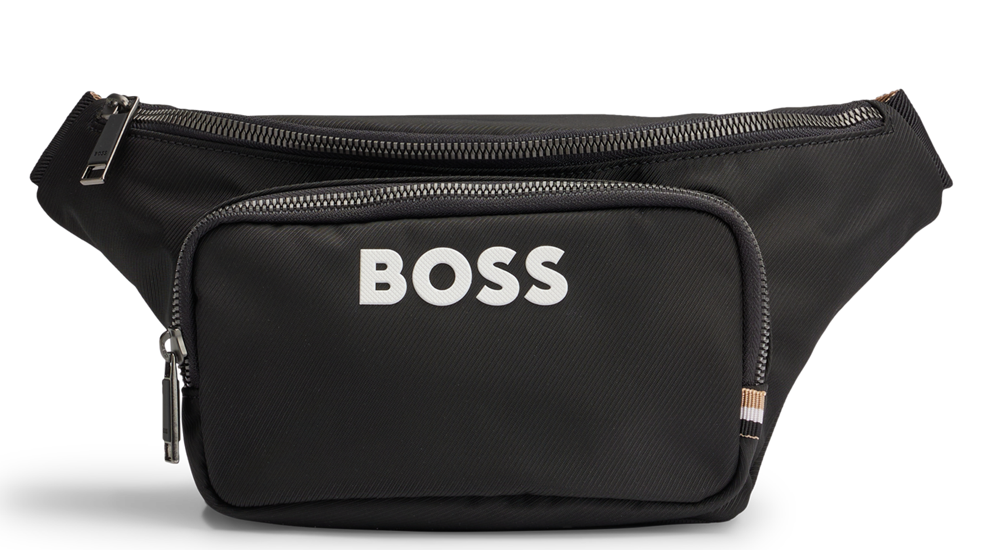 Printed canvas waist bag BOSS Black