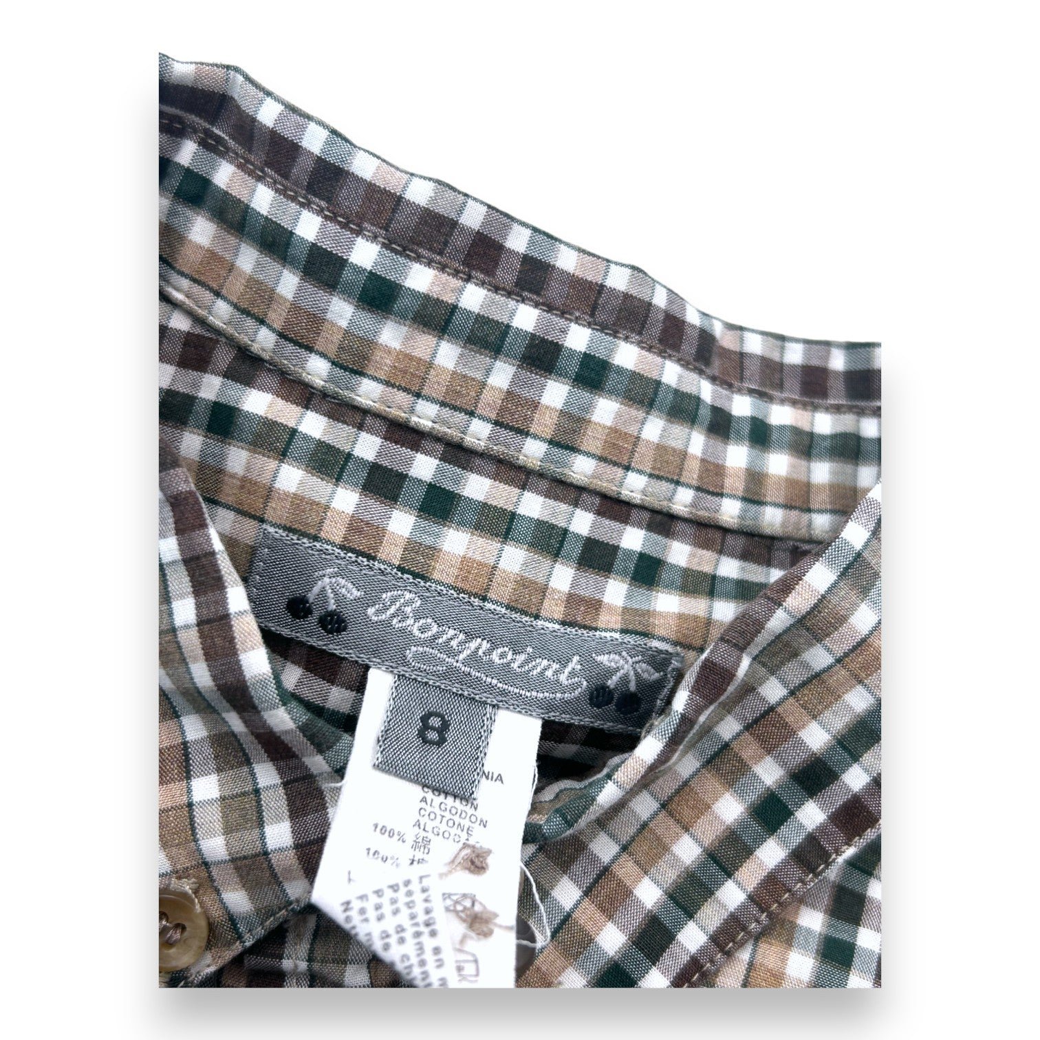 Brown child's shirt - 8 years BONPOINT - Seconde Main Brown