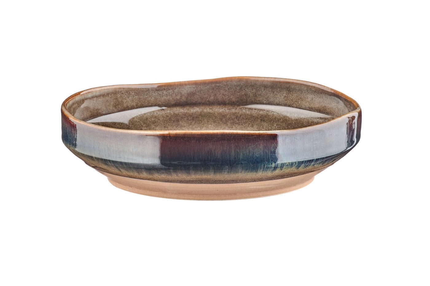 Stoneware deep plate - 6 pieces BJORN Brown