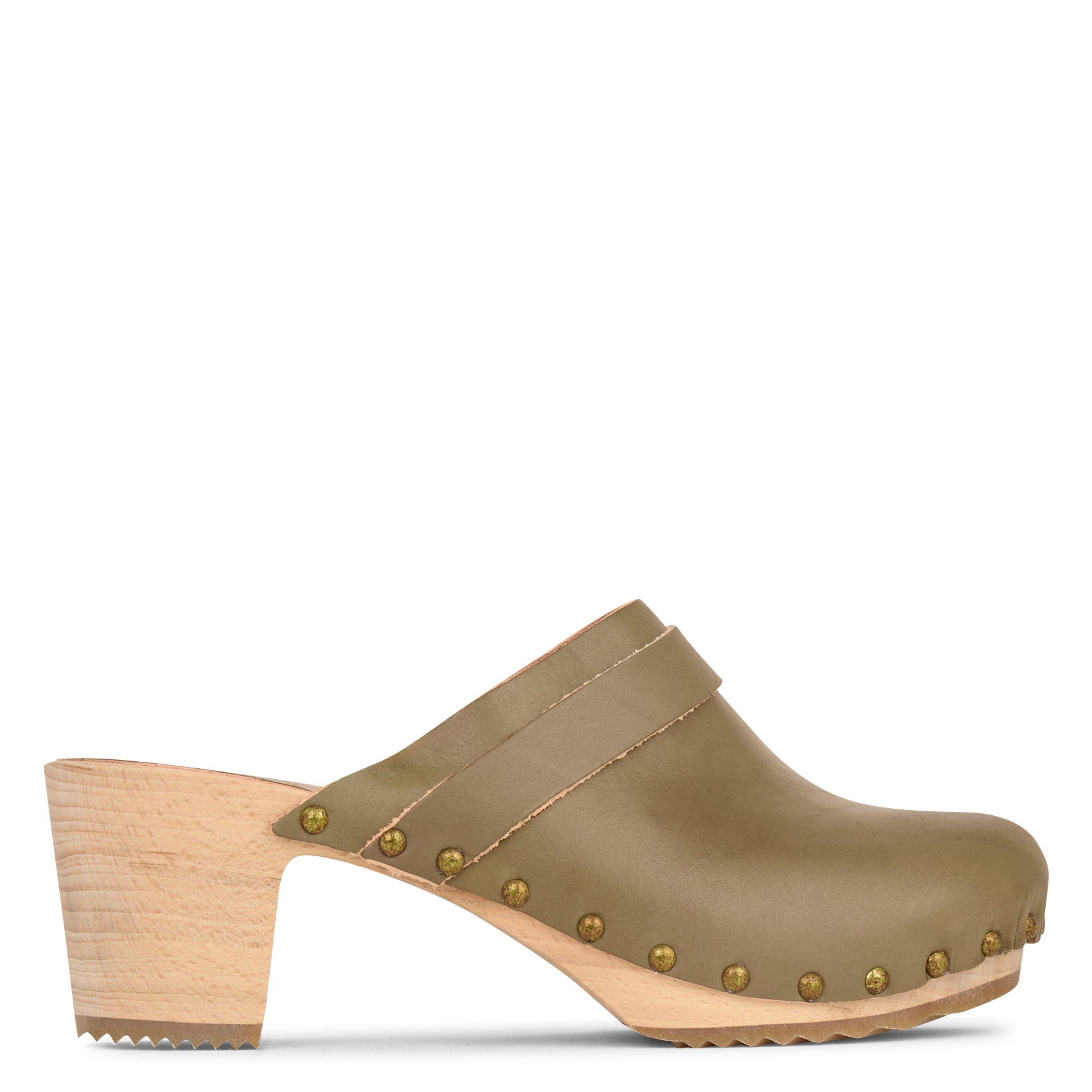 High leather sandals BOSABO Khaki