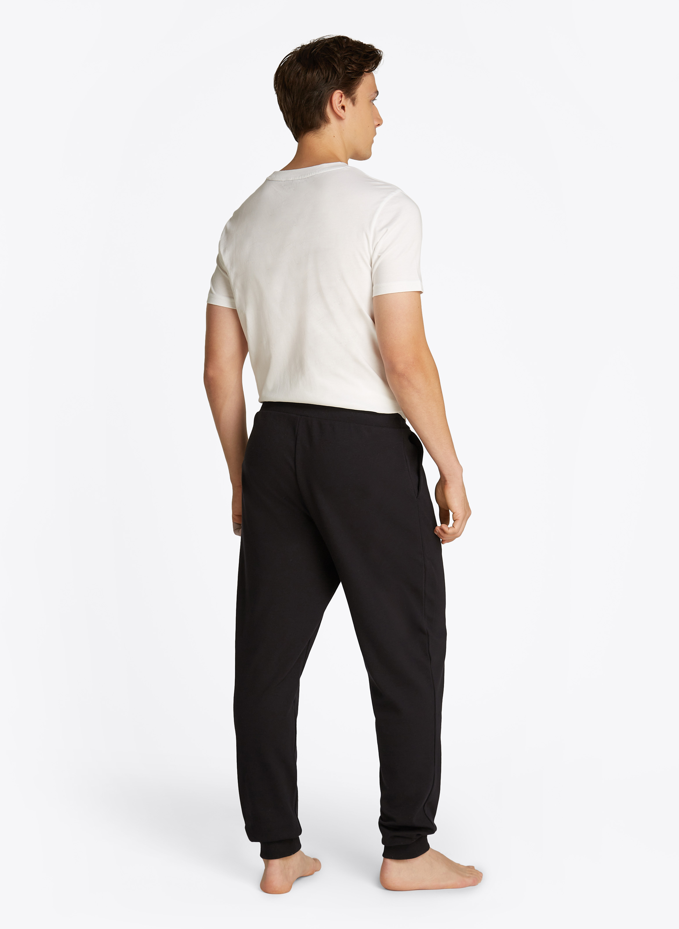 Cotton-blend loungewear track pants TOMMY HILFIGER Black