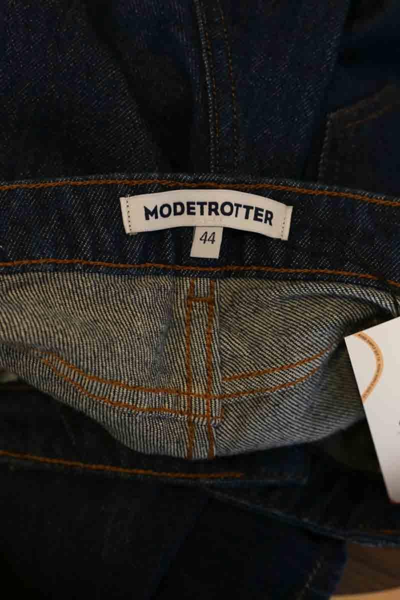 Cotton straight jeans MODETROTTER - Seconde Main Blue