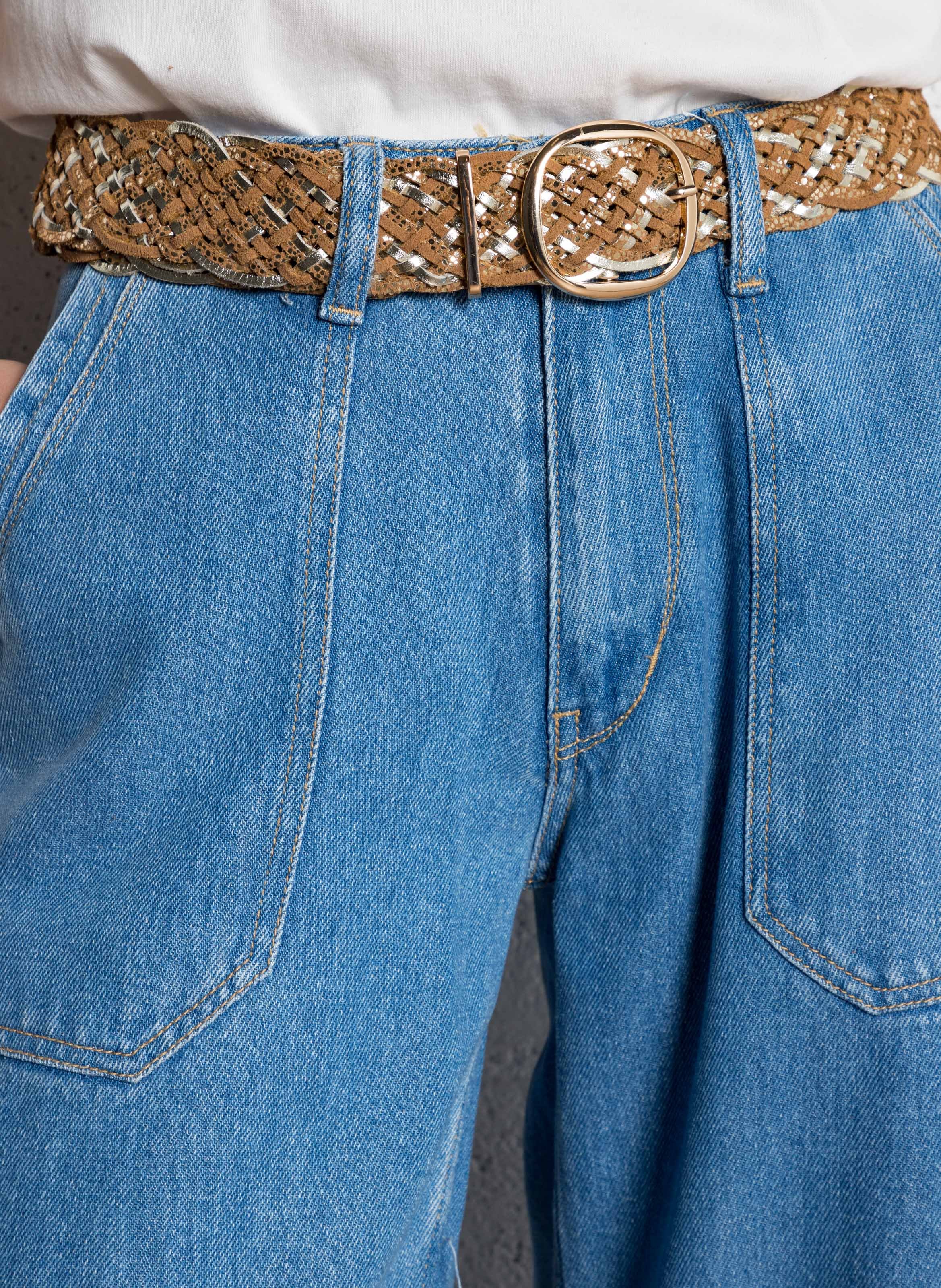 Ceinture en cuir I CODE Doré