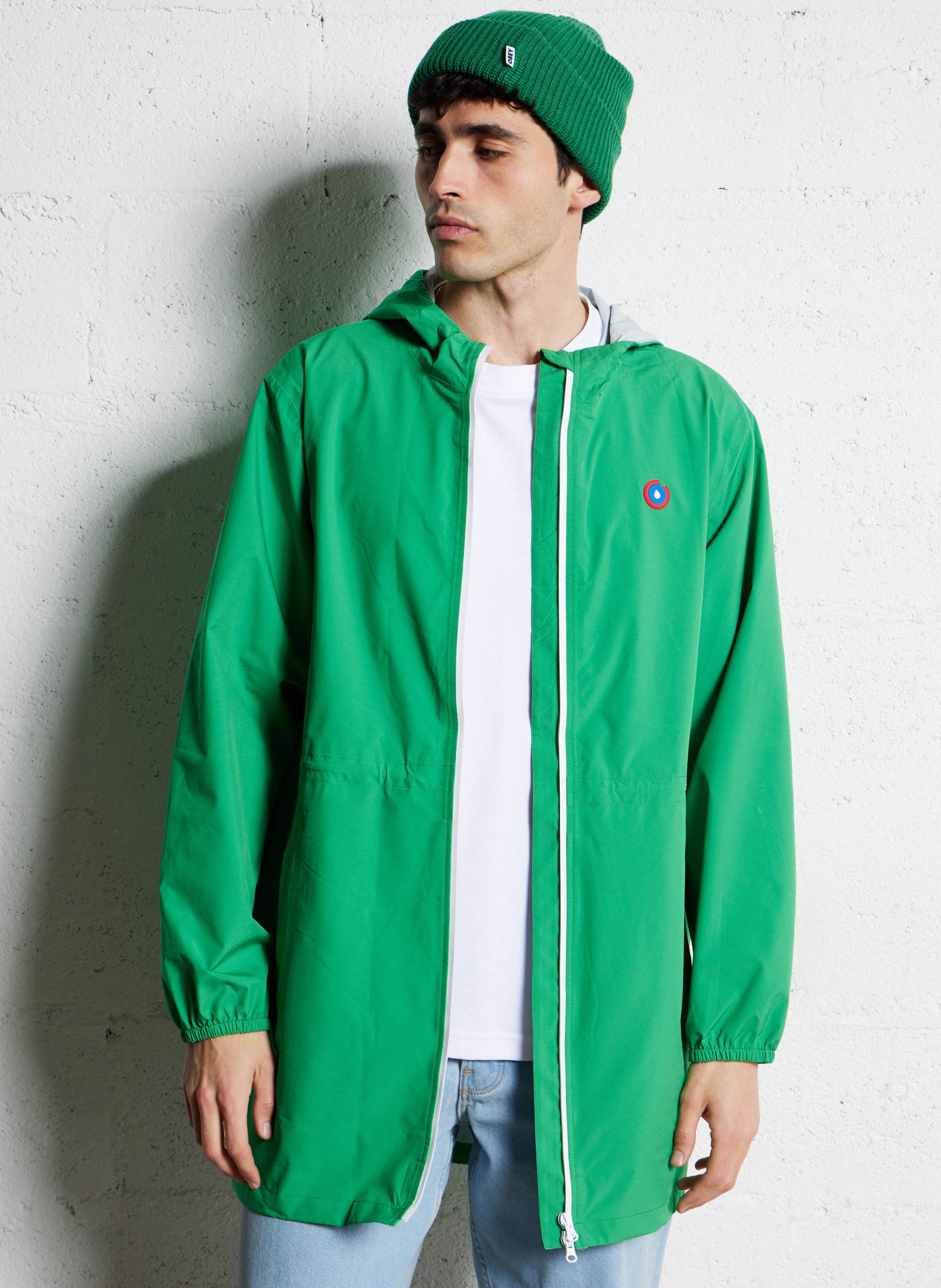 Imperméable long à capuche convertible FLOTTE