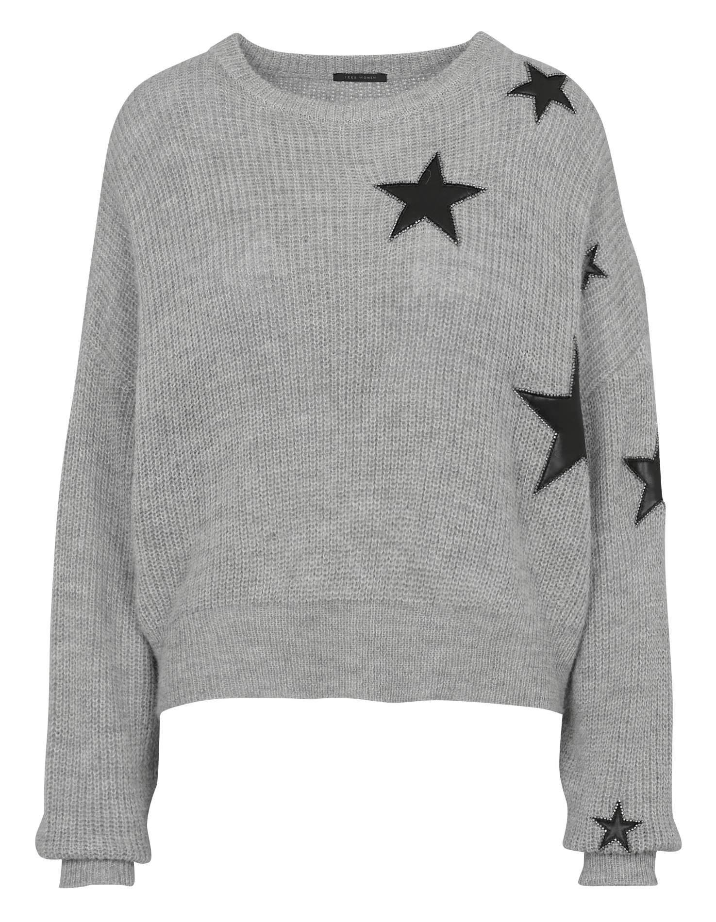 Gerader Pullover aus Alpakamischung IKKS Grau