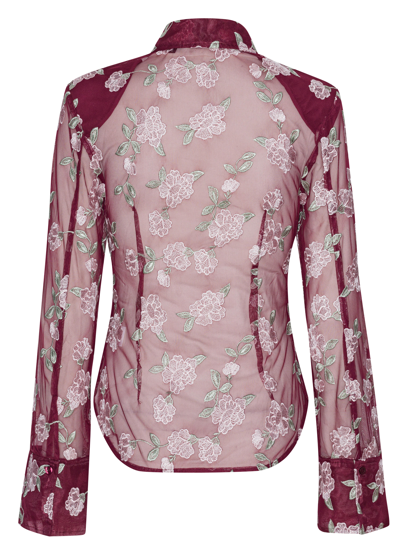 Chemise col classique brodée ROTATE Brown