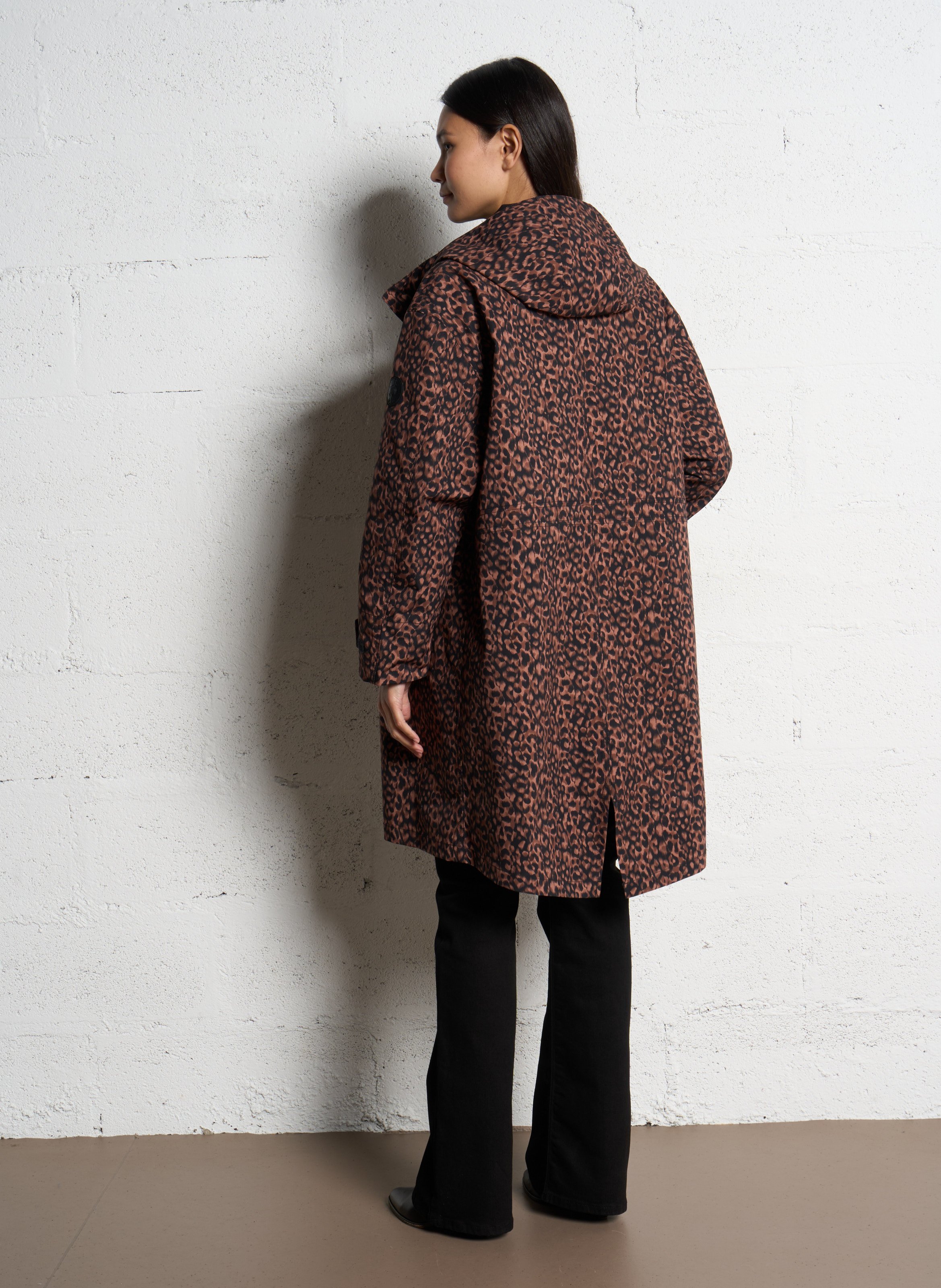 Imperméable oversize imprimé ONE STEP Noir