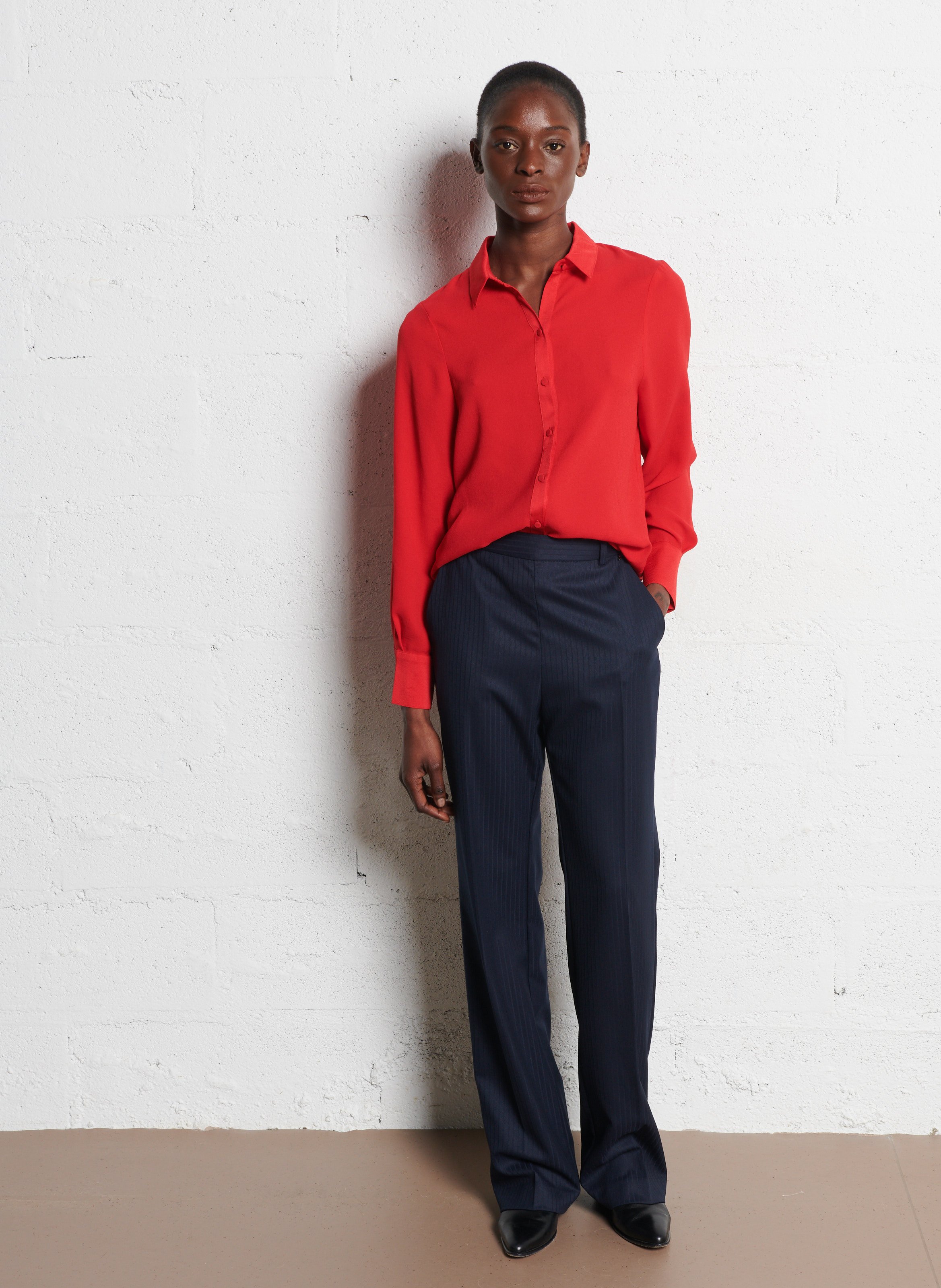 Chemise droite col classique ONE STEP Rouge