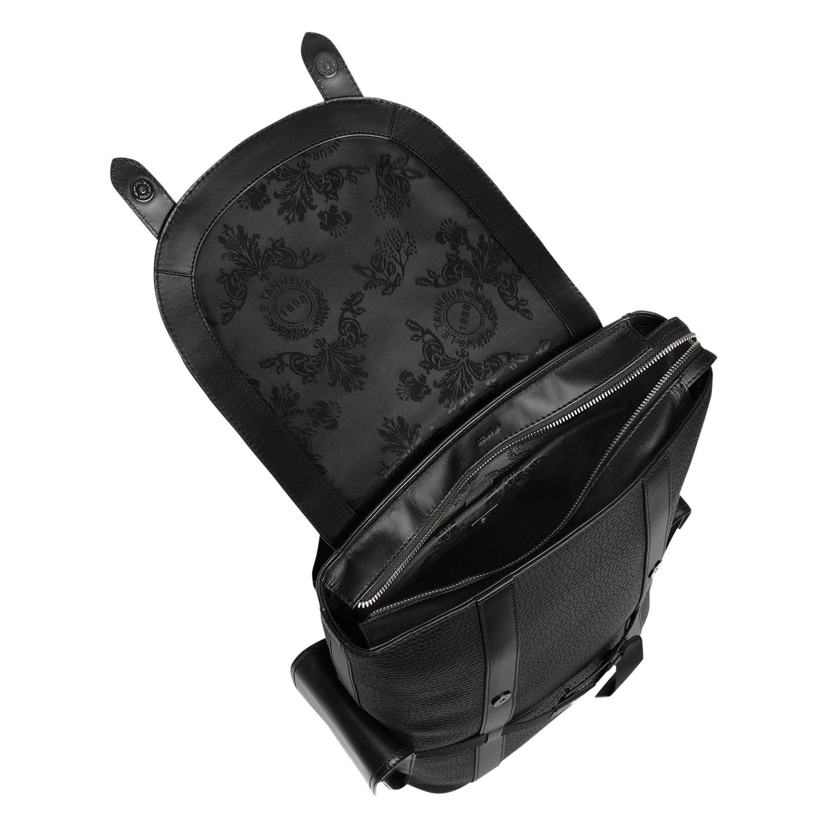 Leather backpack LE TANNEUR Black