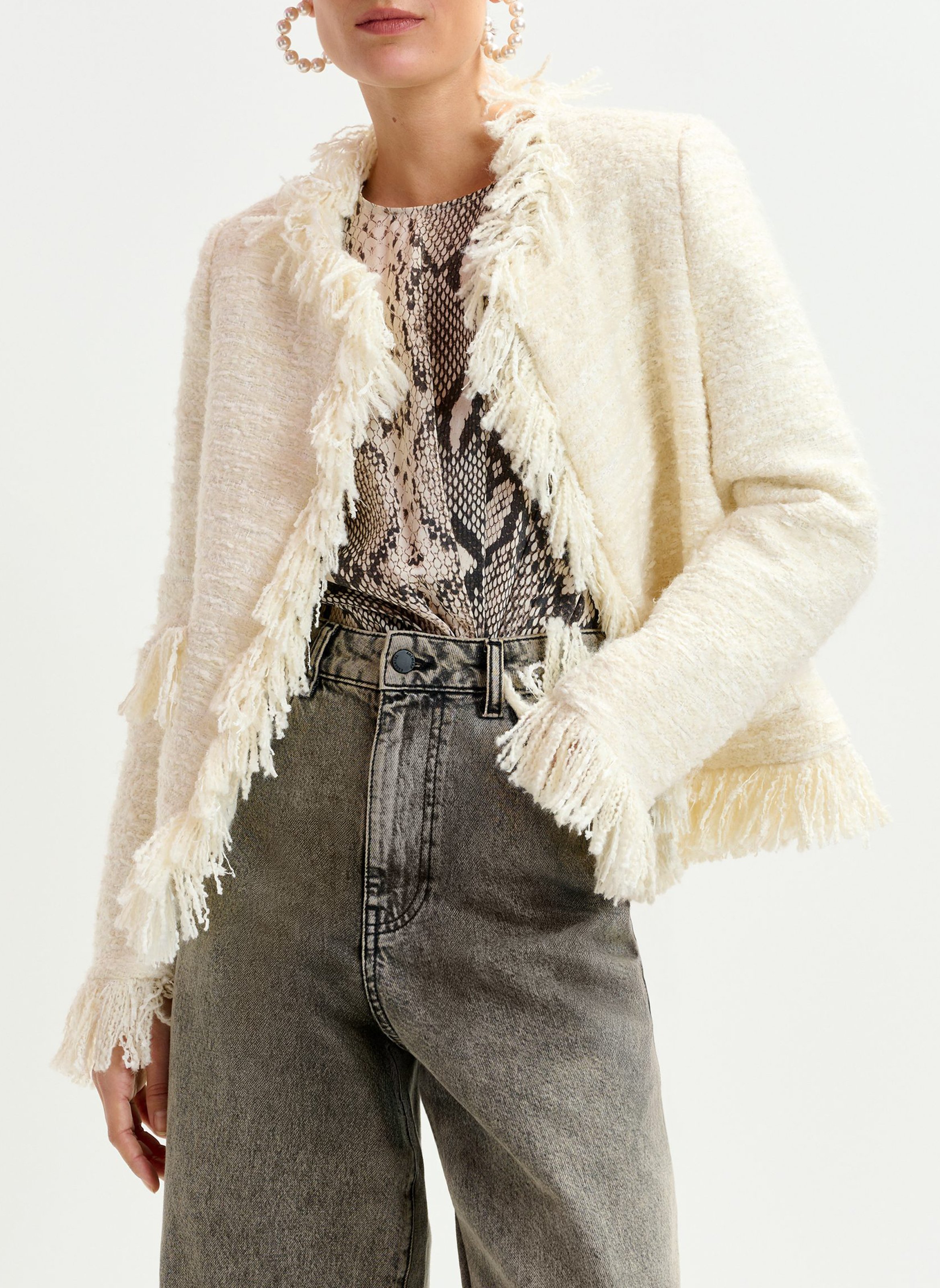 Veste col rond  ESSENTIEL ANTWERP Blanc