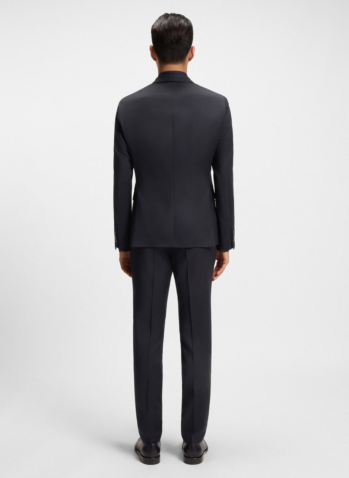 Regular-fit wool jacket with tailored collar Blue