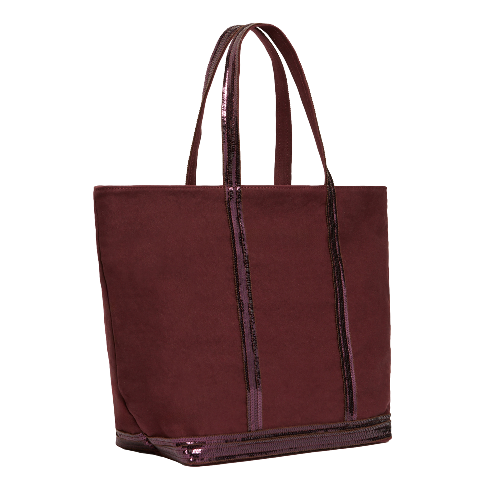 Cabas L à sequins en toile de coton  VANESSA BRUNO Rouge