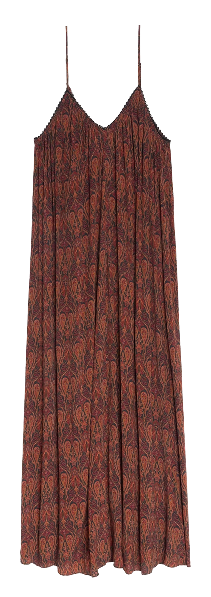 Abito lungo stampato scollo a V ZADIG&VOLTAIRE Nero