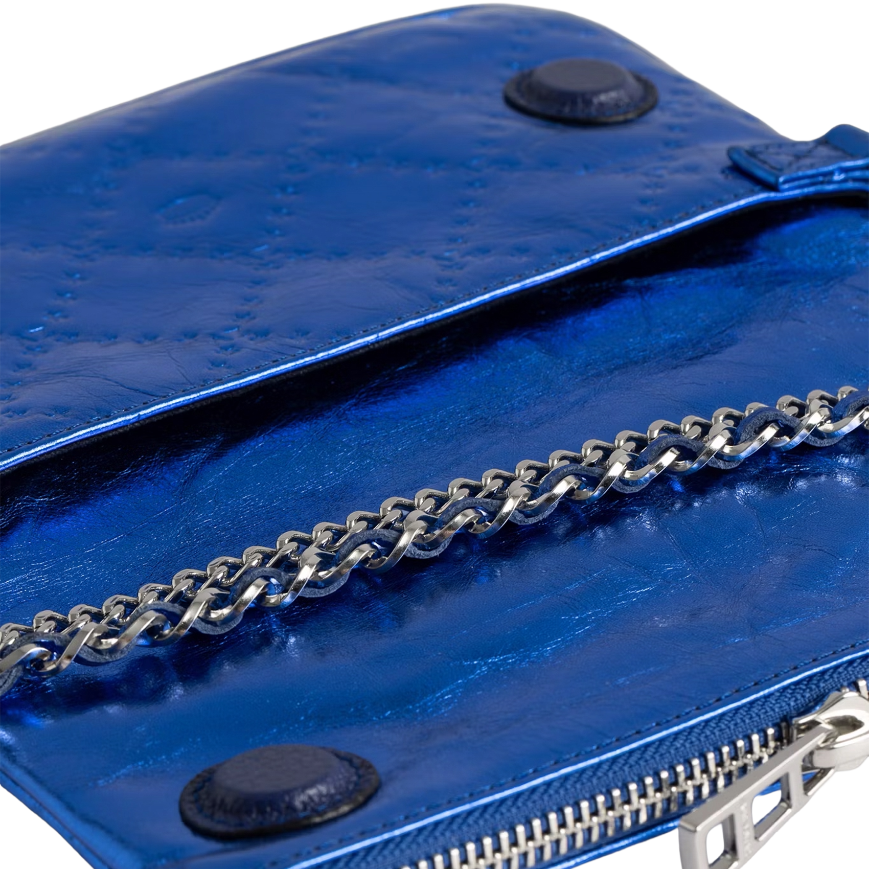 Glanzende, leren crossbodytas ZADIG&VOLTAIRE Blauw