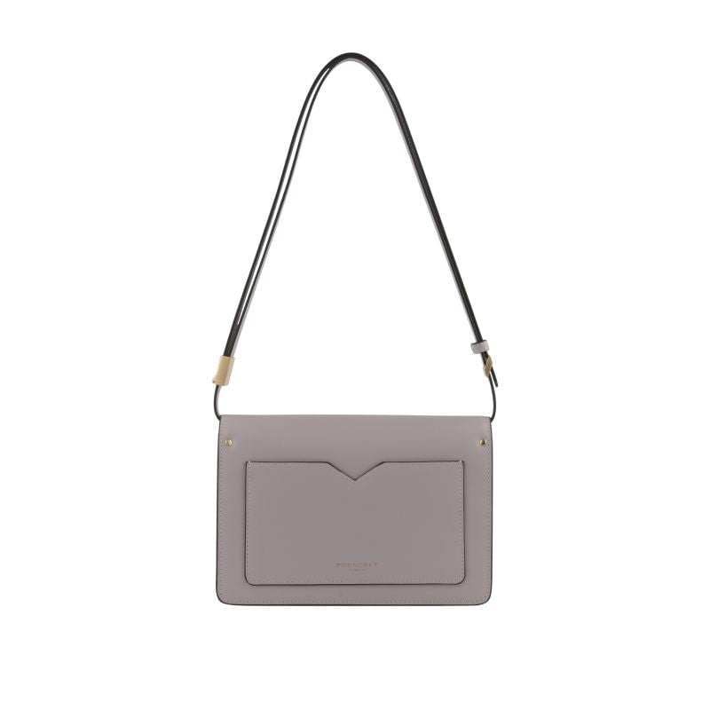 Shoulder bag - cowhide leather POURCHET Purple